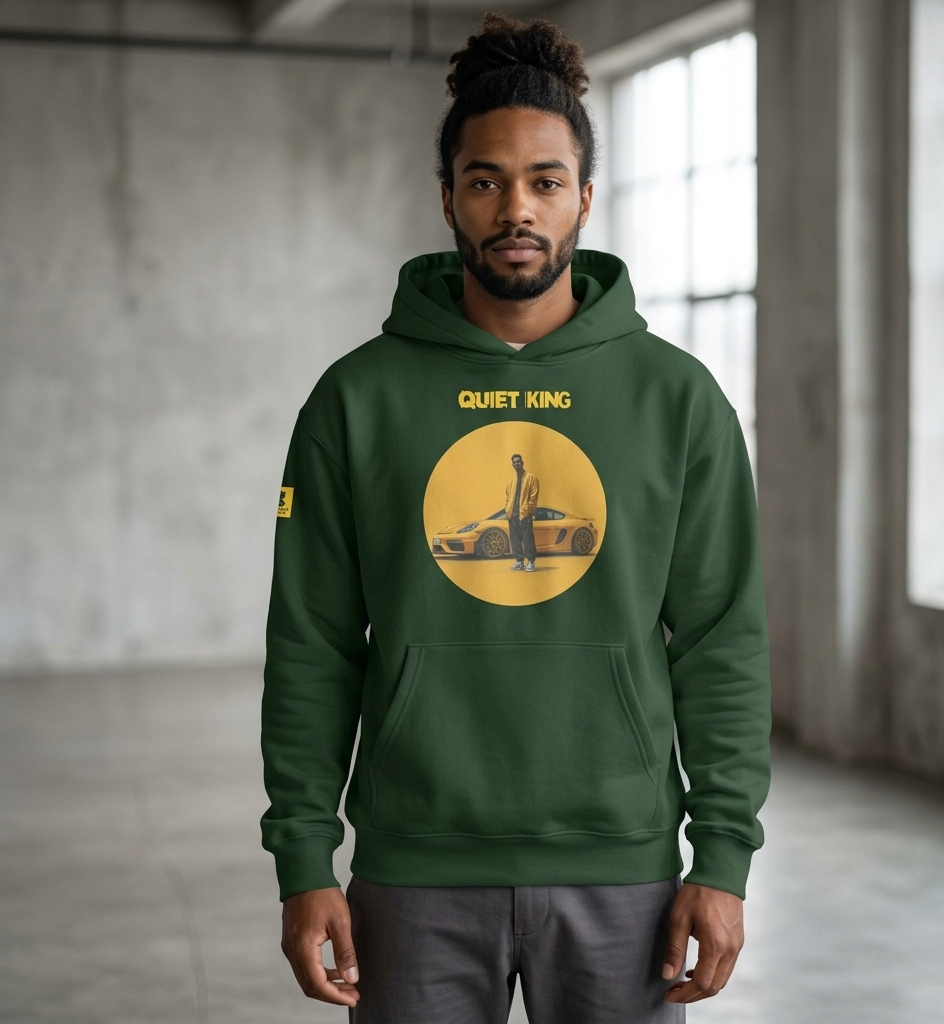 Xantho Philos™ Oversized Hoodie in Forest for men, elevated everyday streetwear with a relaxed oversized fit