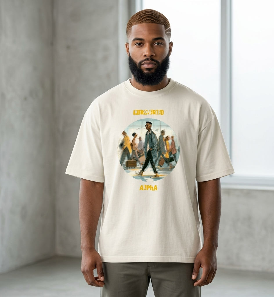 Xantho Philos™ Oversized Faded T-Shirt in Faded Bone for men, soft neutral oversized T-shirt with a minimalist streetwear feel
