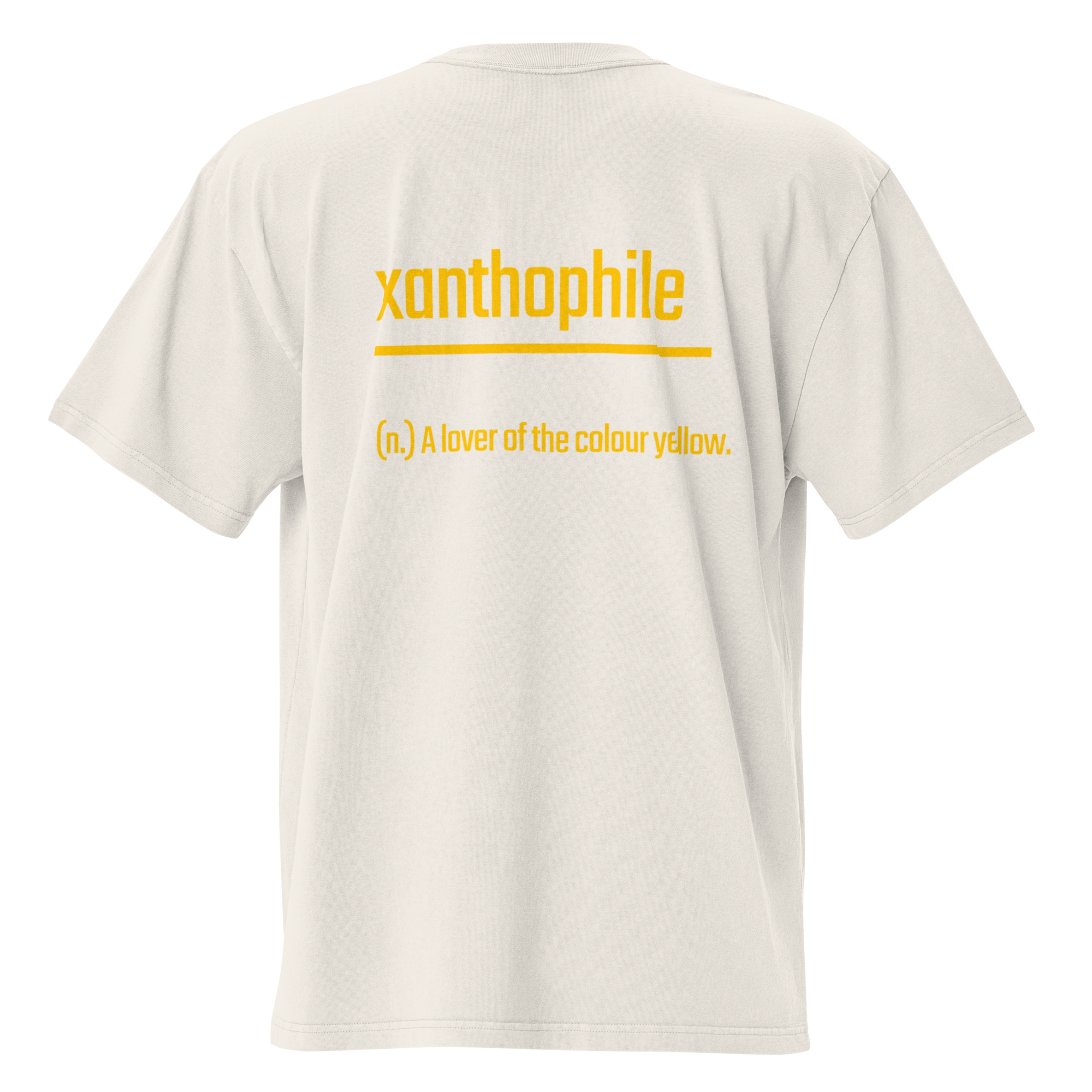 Xantho Philos™ Oversized Faded T-Shirt in Faded Bone for men, soft neutral oversized T-shirt with a minimalist streetwear feel