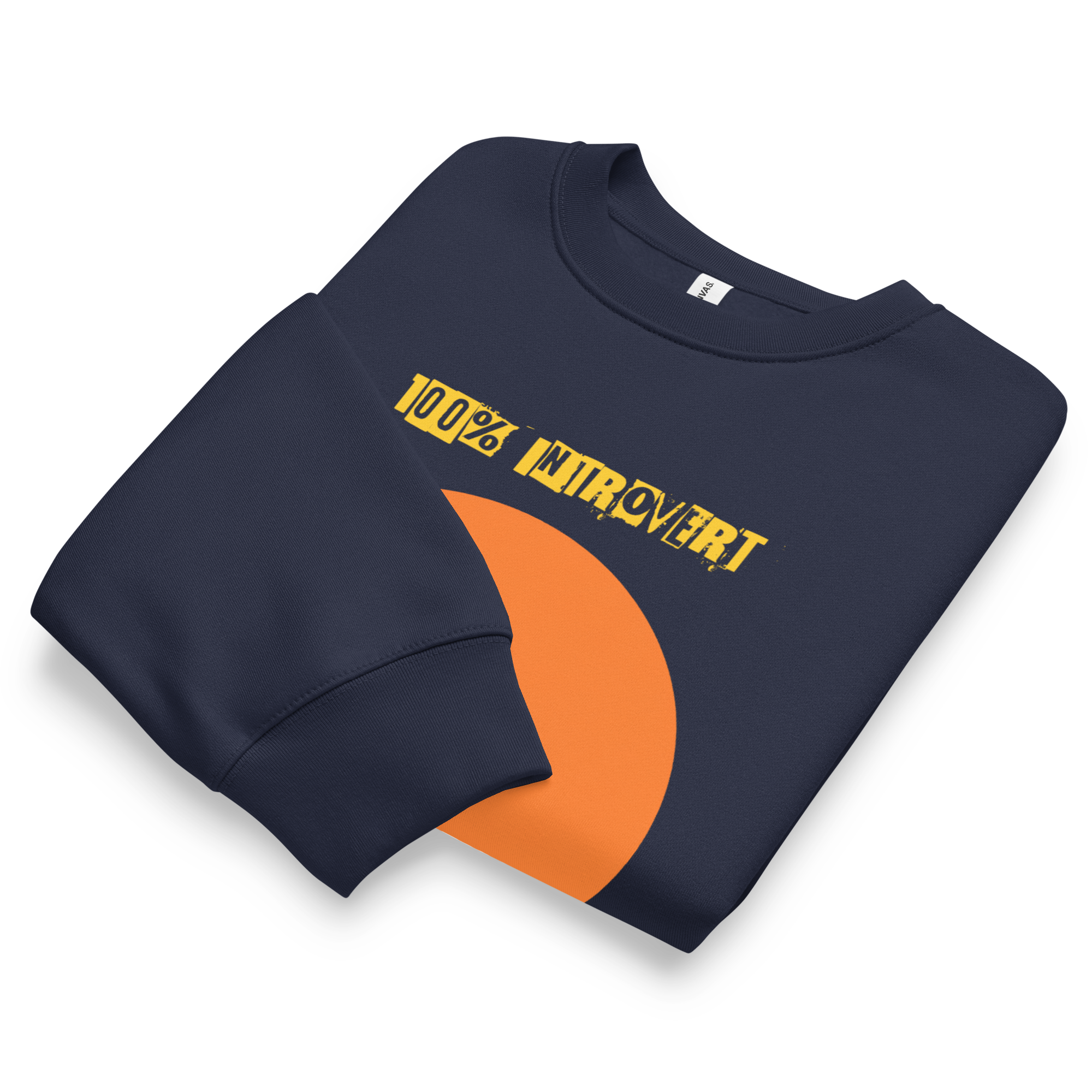 IntrovertedAlpha™ Oversized Sweatshirt in Navy for men, minimalist premium sweatshirt with everyday streetwear style