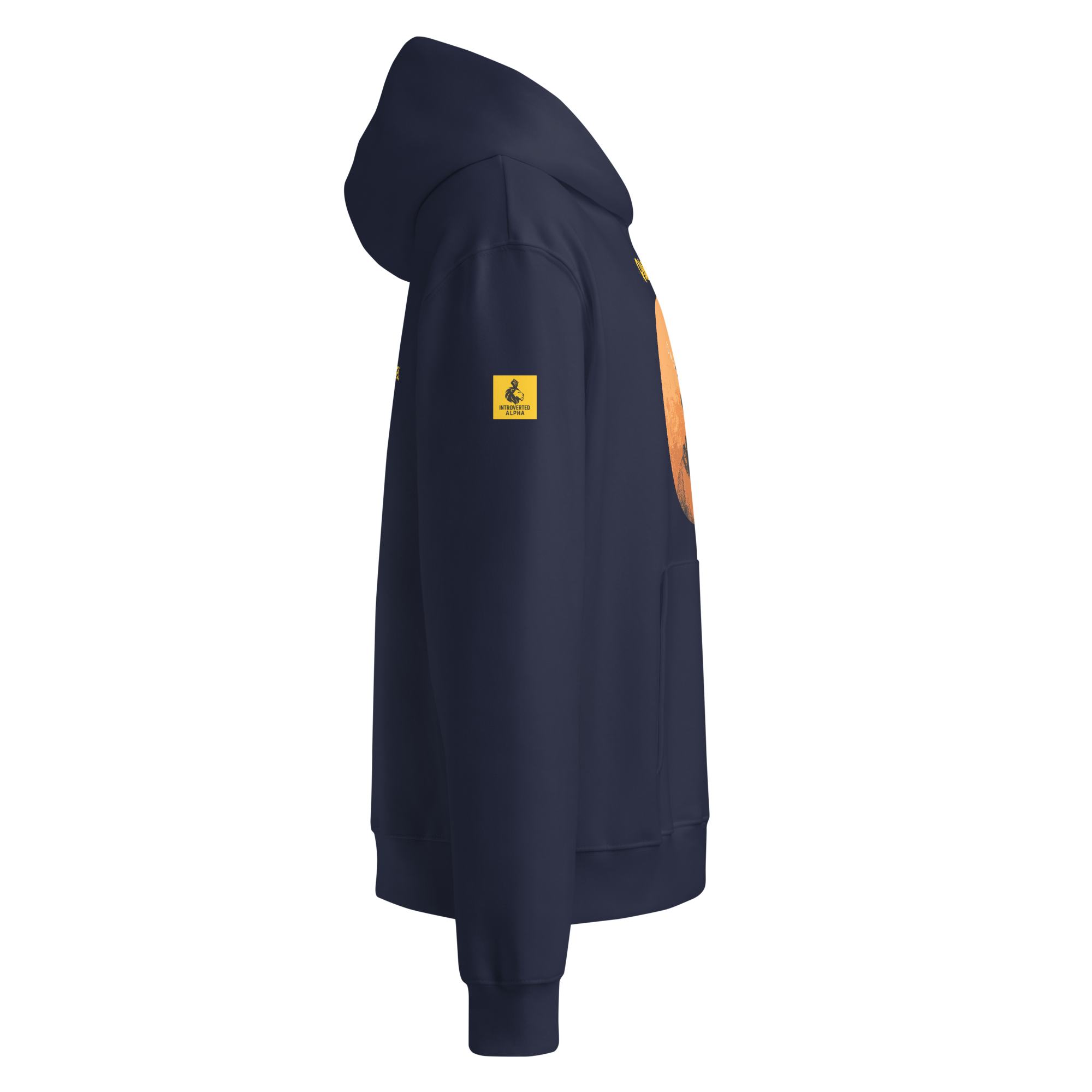 Xantho Philos™ Oversized Hoodie in Navy for men, minimalist heavyweight hoodie with a relaxed streetwear fit