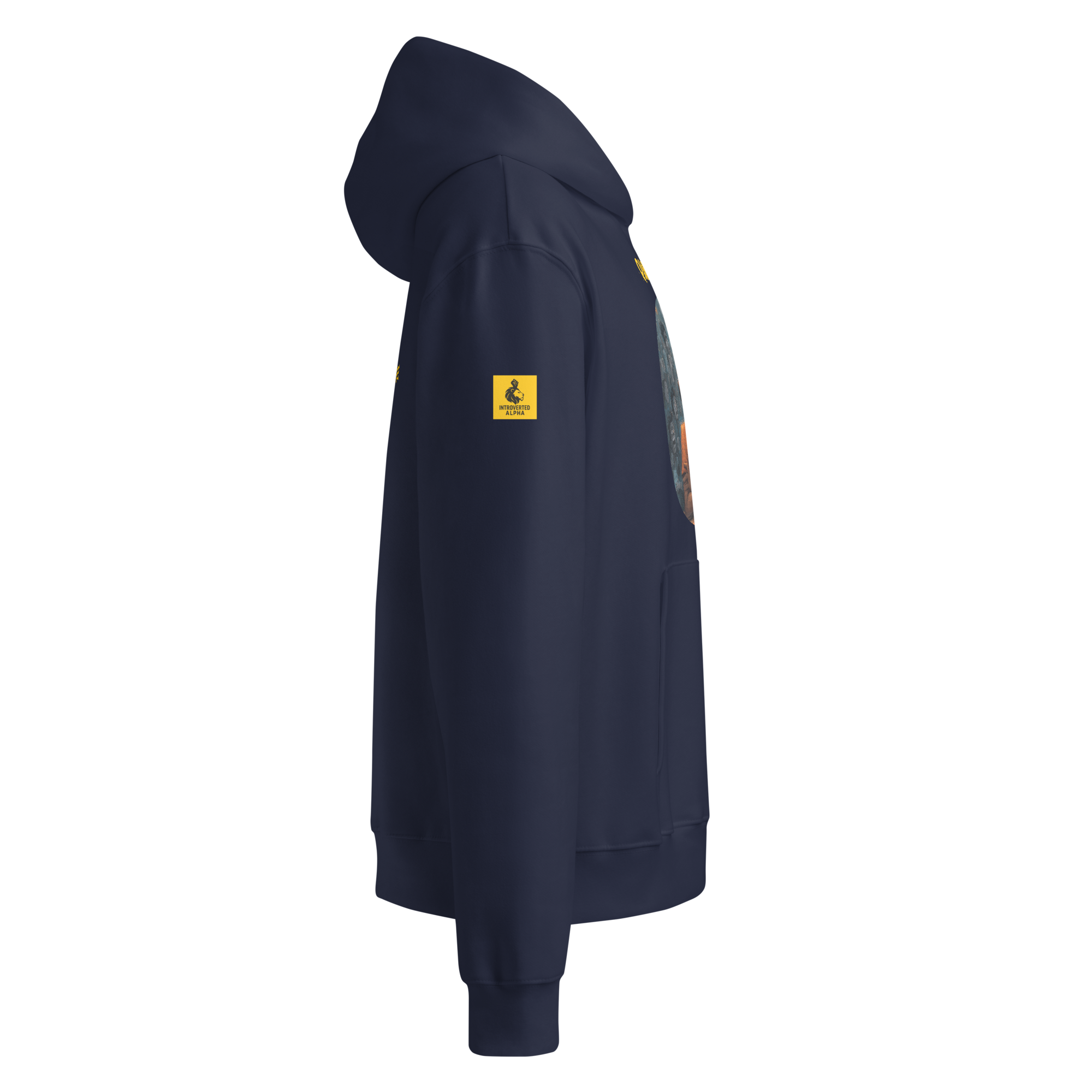 Xantho Philos™ Oversized Hoodie in Navy for men, minimalist heavyweight hoodie with a relaxed streetwear fit