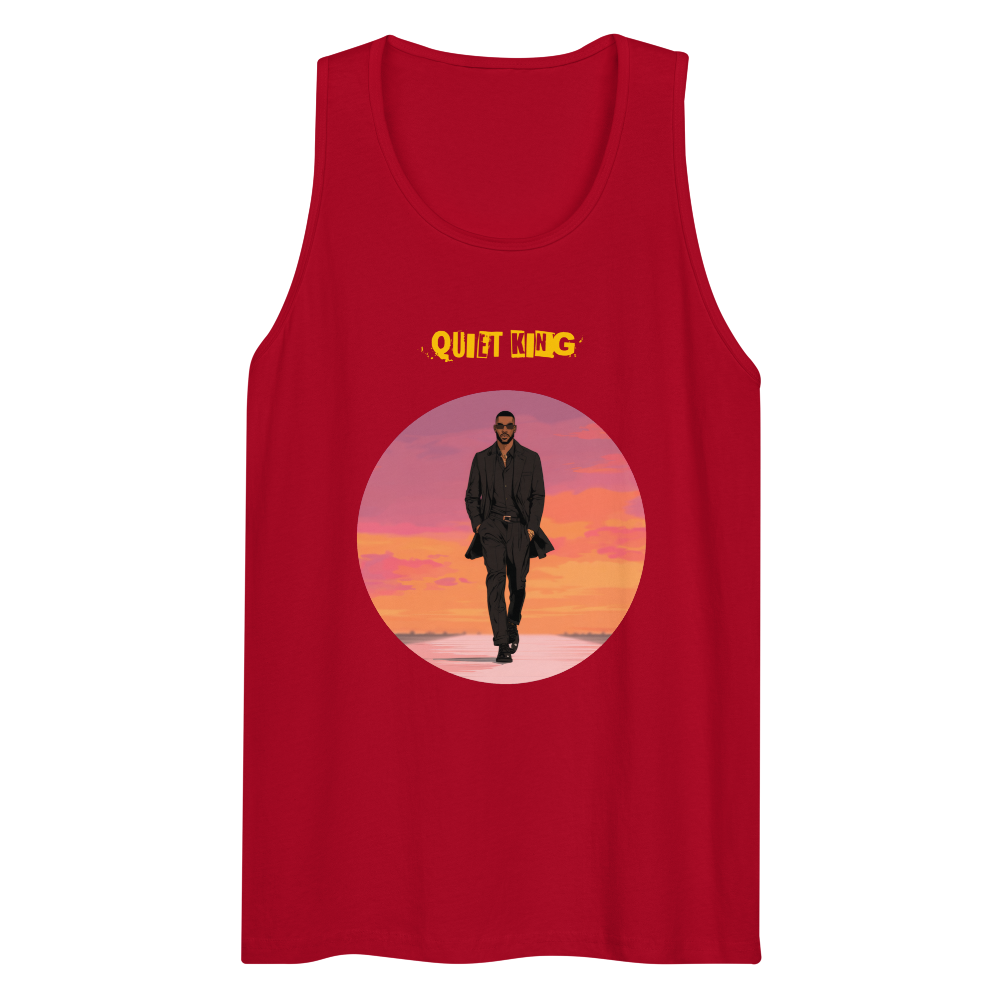 Xantho Philos™ Tank Top in Red for men, bold premium tank top with lightweight streetwear style