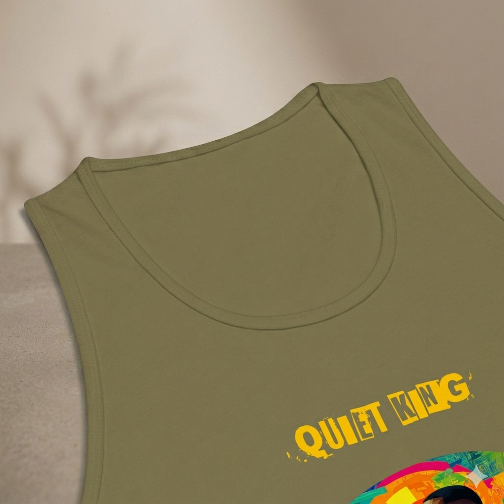 IntrovertedAlpha™ Tank Top in Military Green for men, athletic streetwear tank with a grounded utilitarian tone