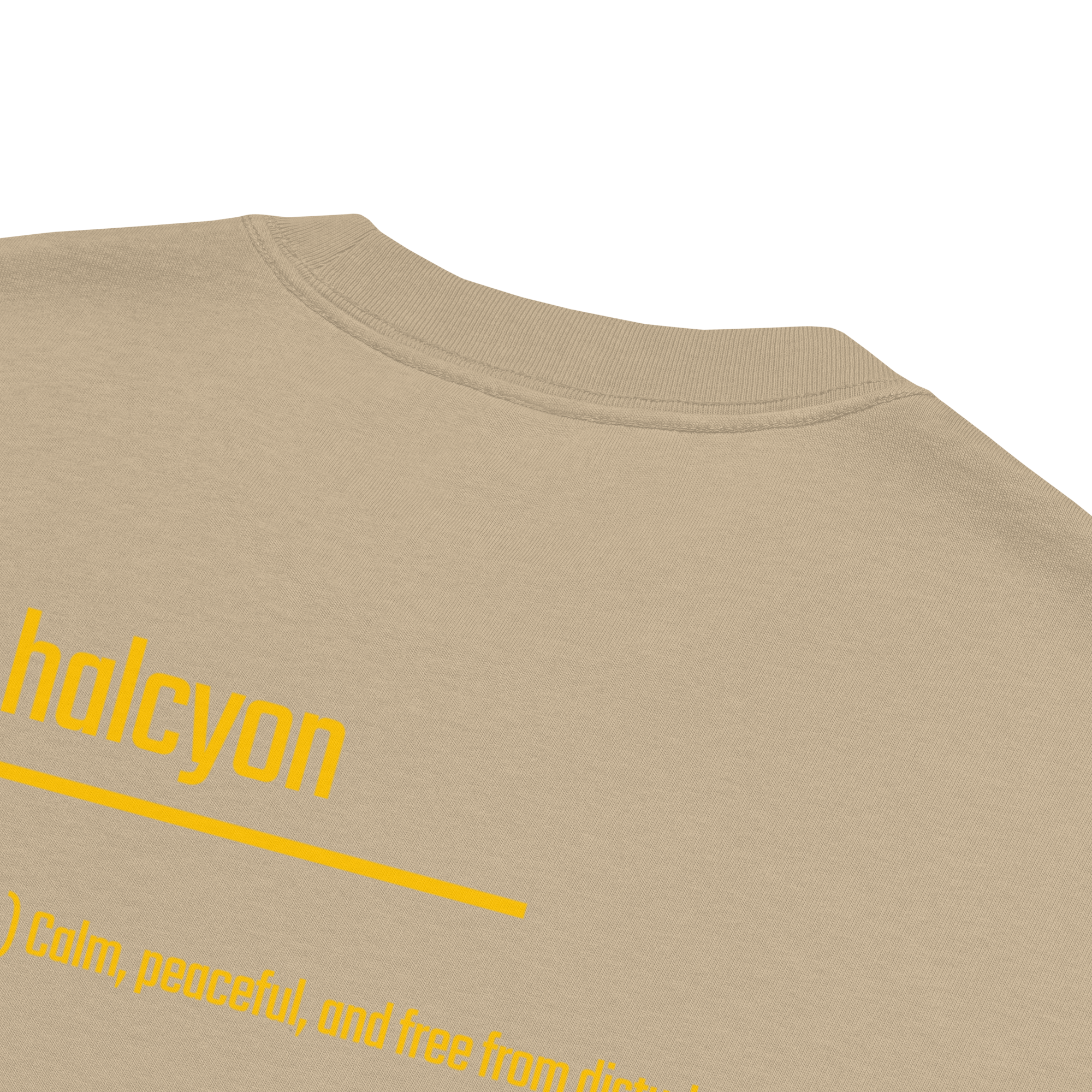 IntrovertedAlpha™ Oversized Faded T-Shirt in Faded Khaki for men, neutral oversized T-shirt with casual streetwear style