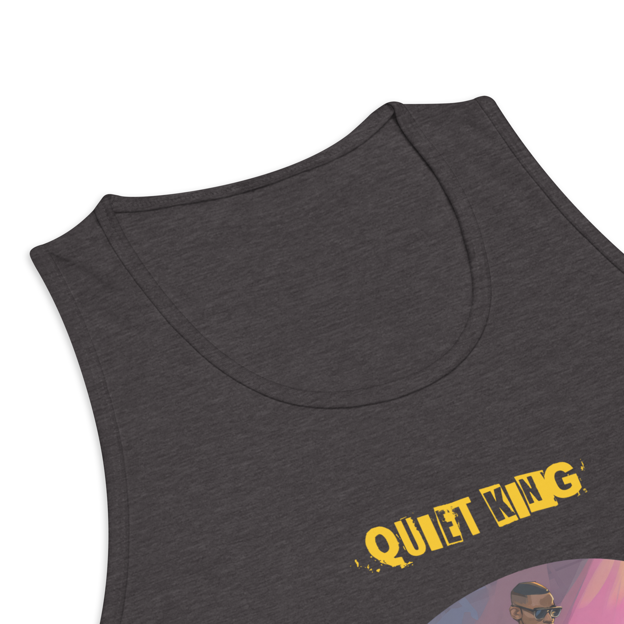 IntrovertedAlpha™ Tank Top in Charcoal Heather for men, soft-blend tank top with a clean everyday fit
