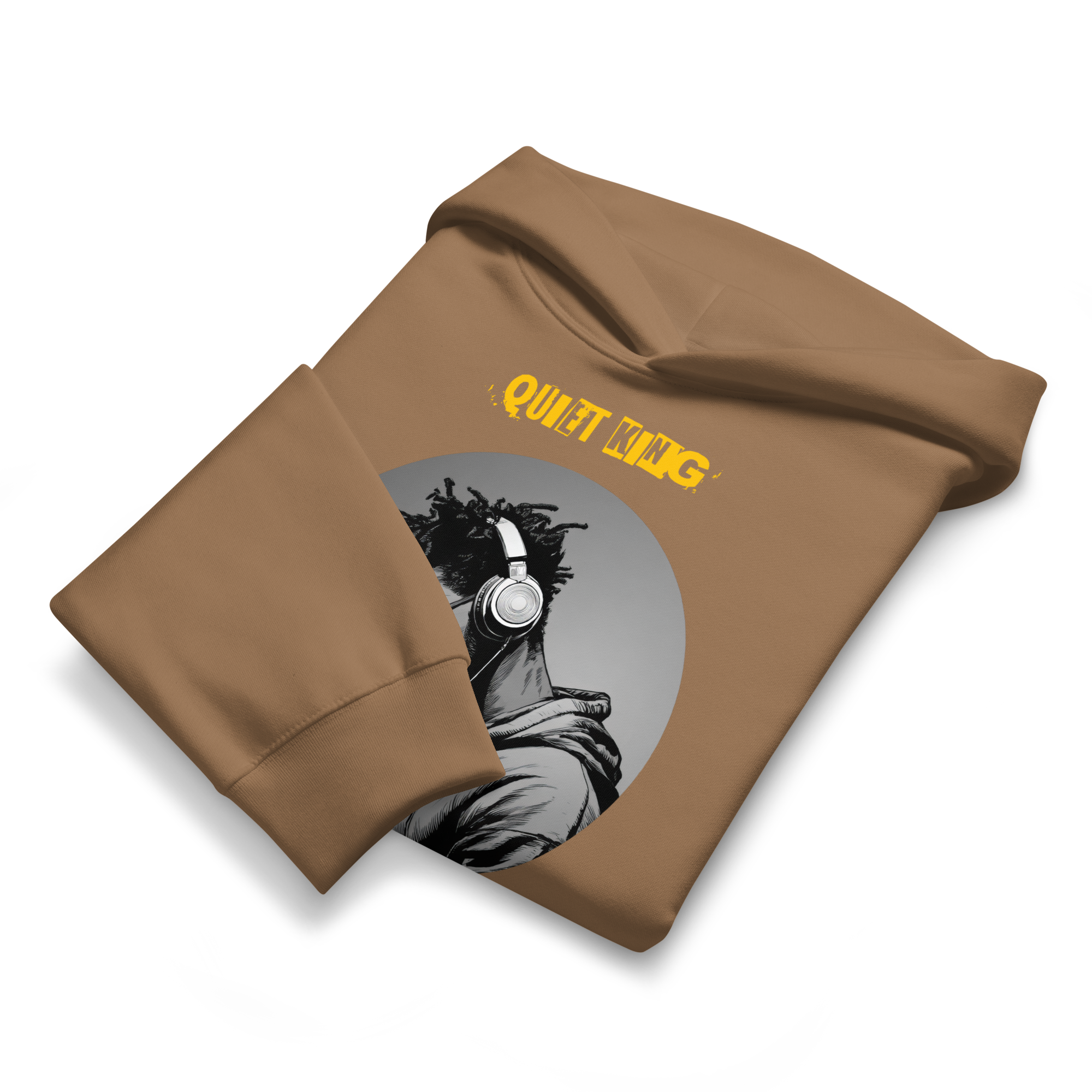 Xantho Philos™ Oversized Hoodie in Vintage Brown for men, premium oversized streetwear with a warm neutral tone