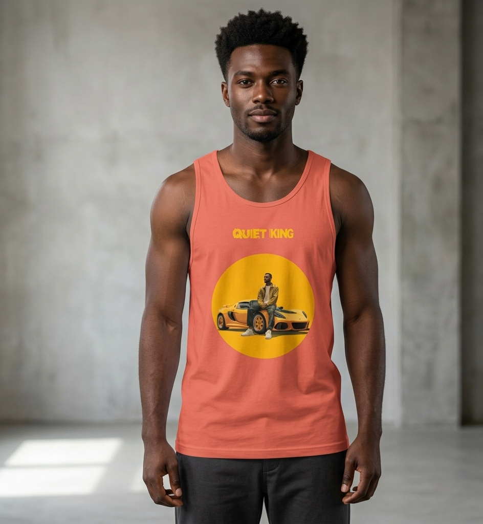 Xantho Philos™ Tank Top in Coral for men, lightweight summer tank top with a vibrant casual tone