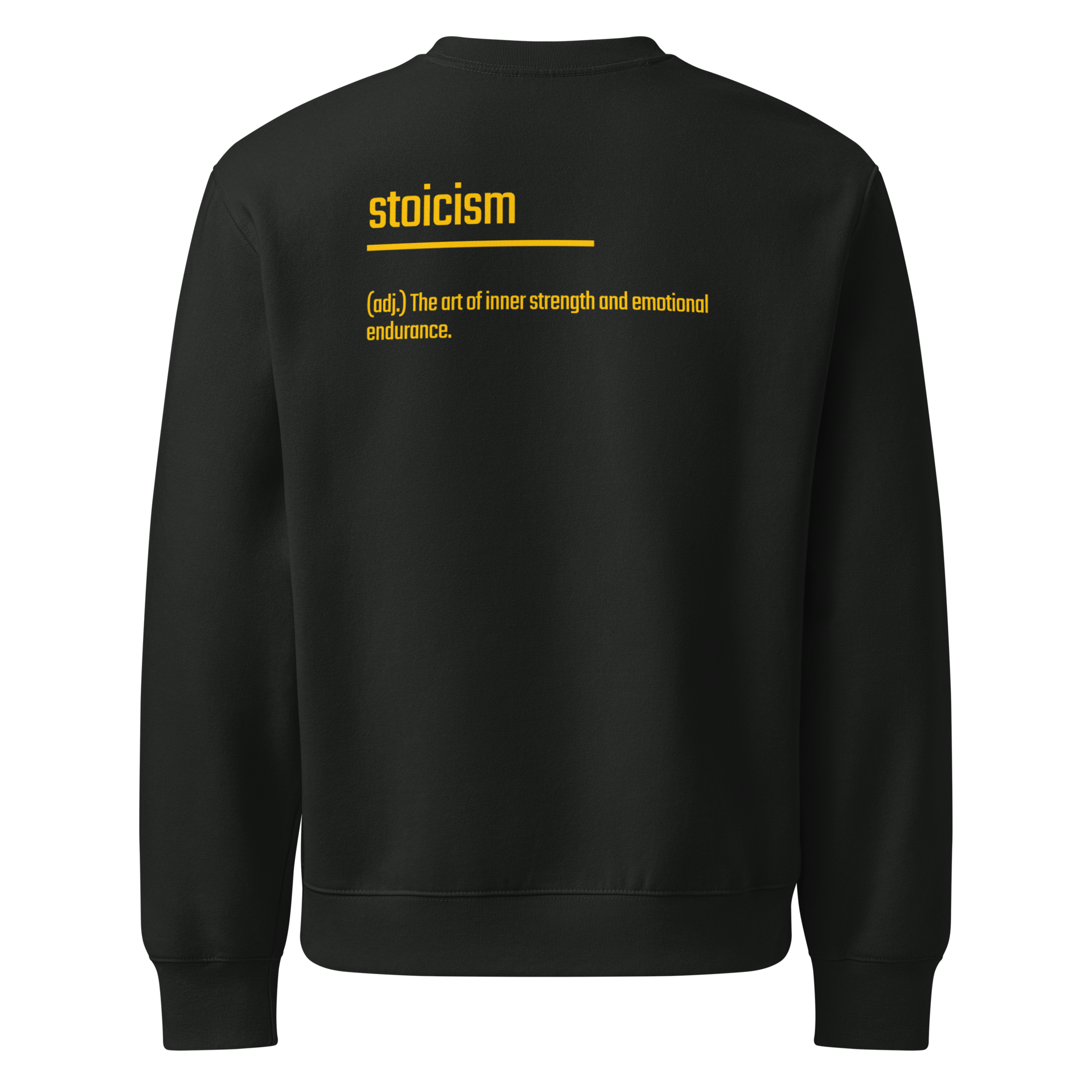 IntrovertedAlpha™ Oversized Sweatshirt in Vintage Black for men, washed heavyweight sweatshirt with a relaxed oversized fit