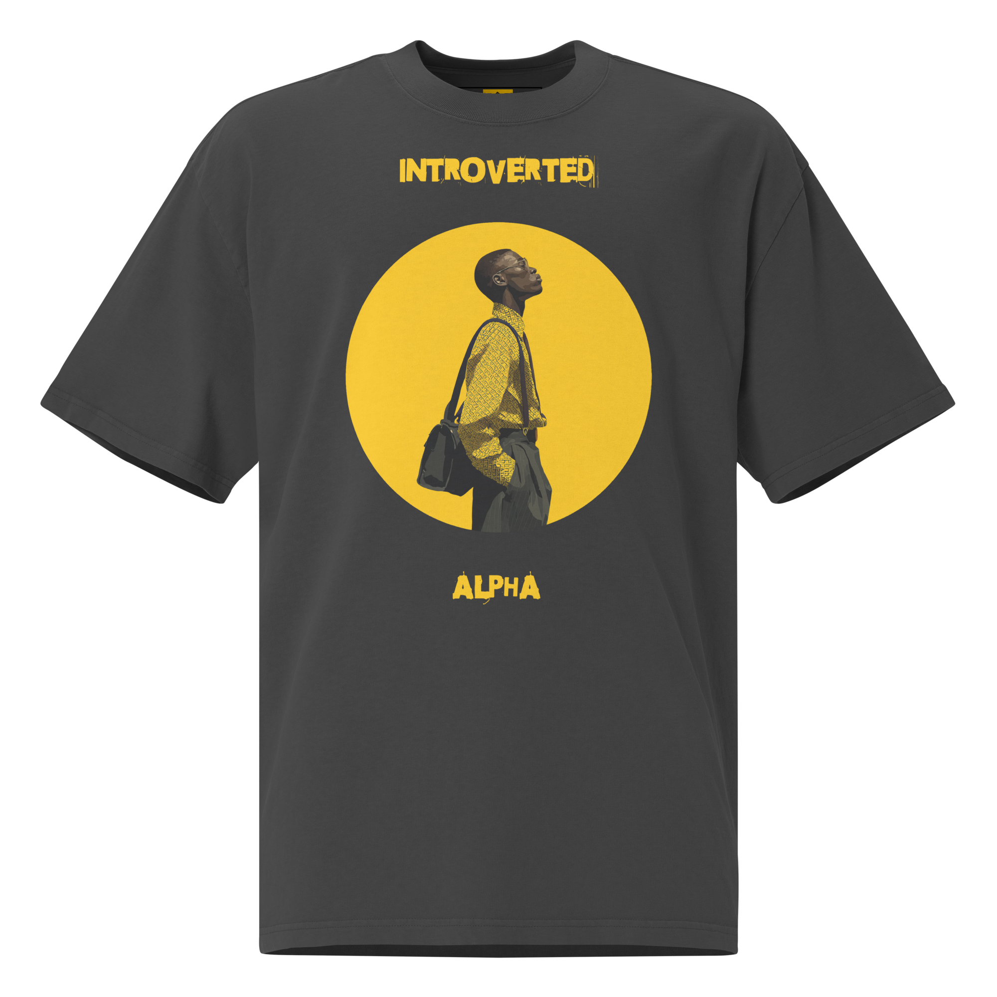 Xantho Philos™ Oversized Faded T-Shirt in Faded Black for men, vintage-wash streetwear with a relaxed oversized fit