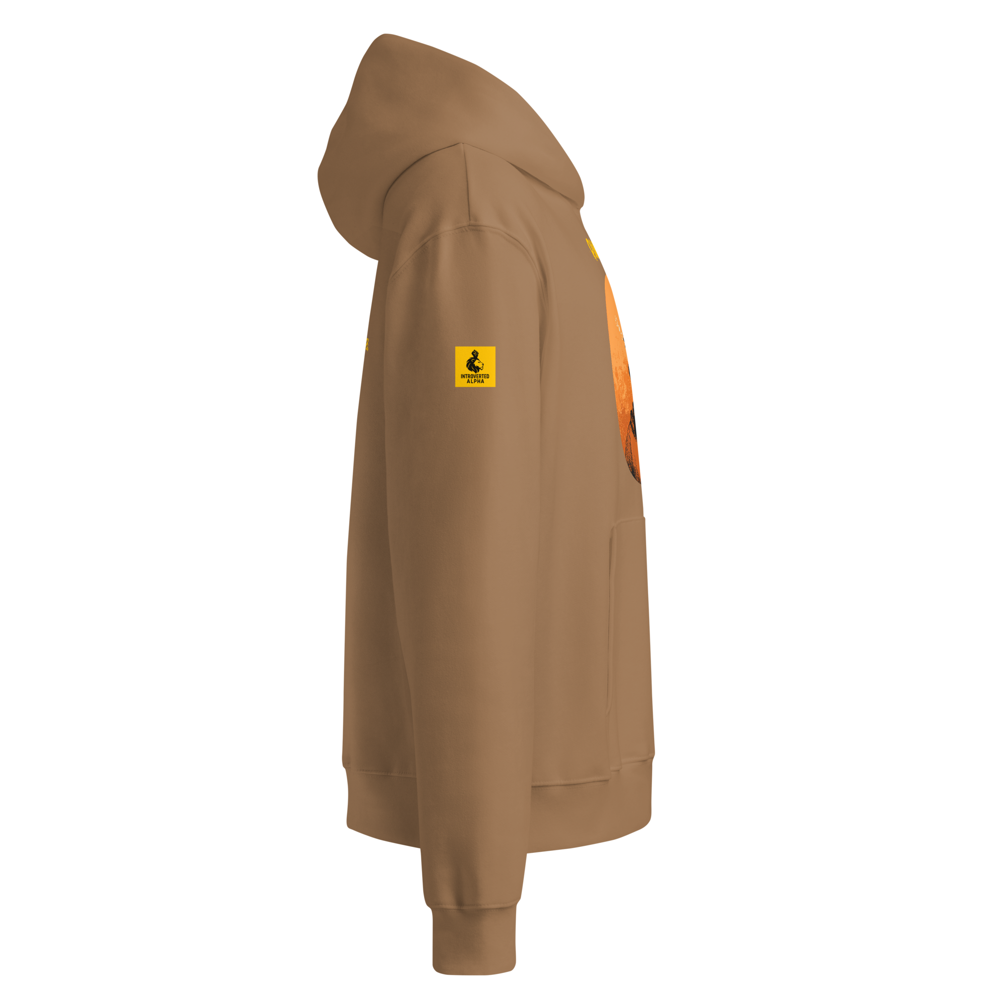 Xantho Philos™ Oversized Hoodie in Vintage Brown for men, premium oversized streetwear with a warm neutral tone
