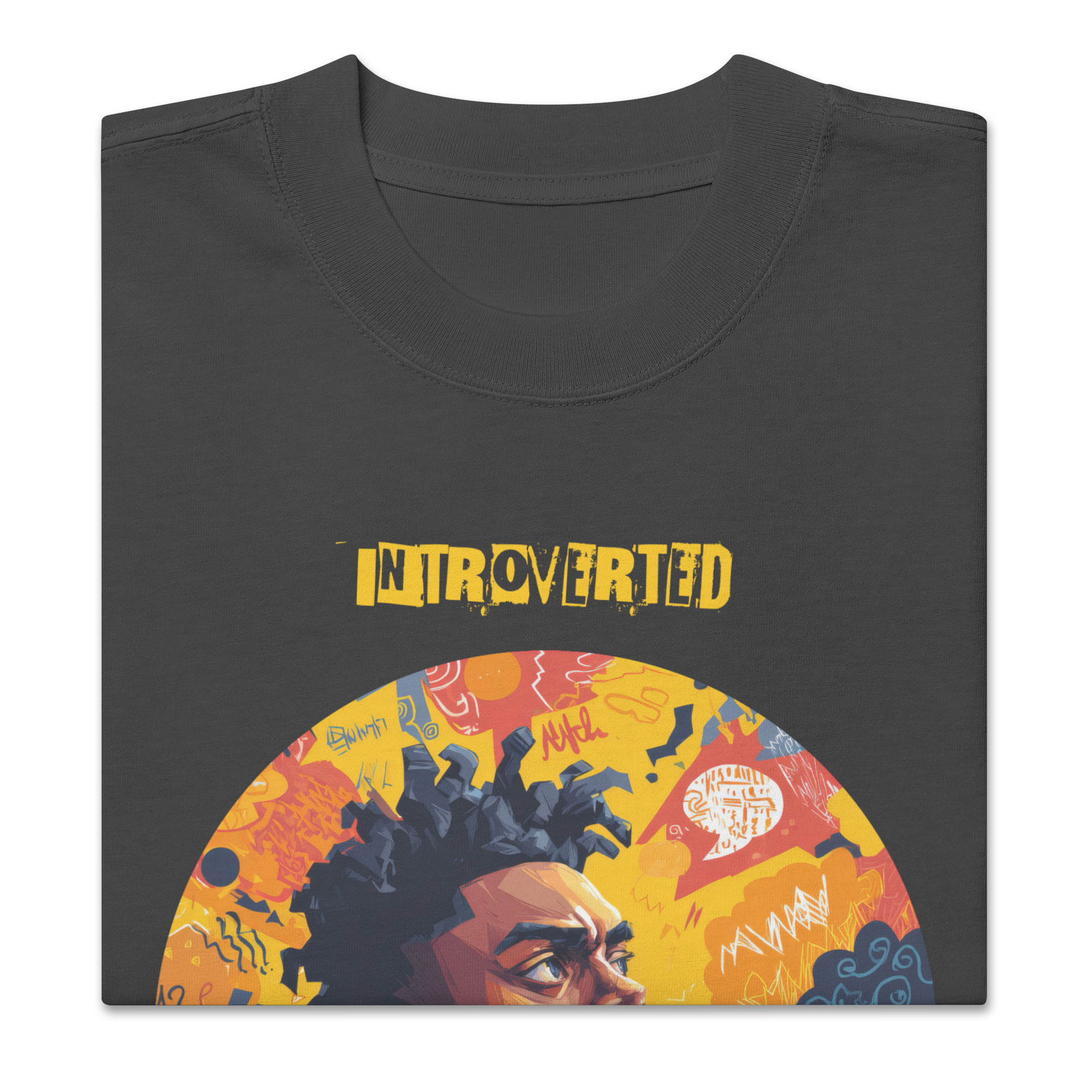 Xantho Philos™ Oversized Faded T-Shirt in Faded Black for men, vintage-wash streetwear with a relaxed oversized fit