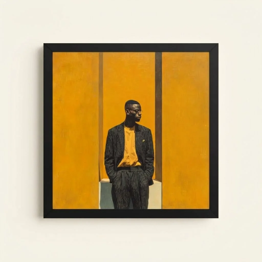 Measured Ambition — Premium Luster Framed Wall Art