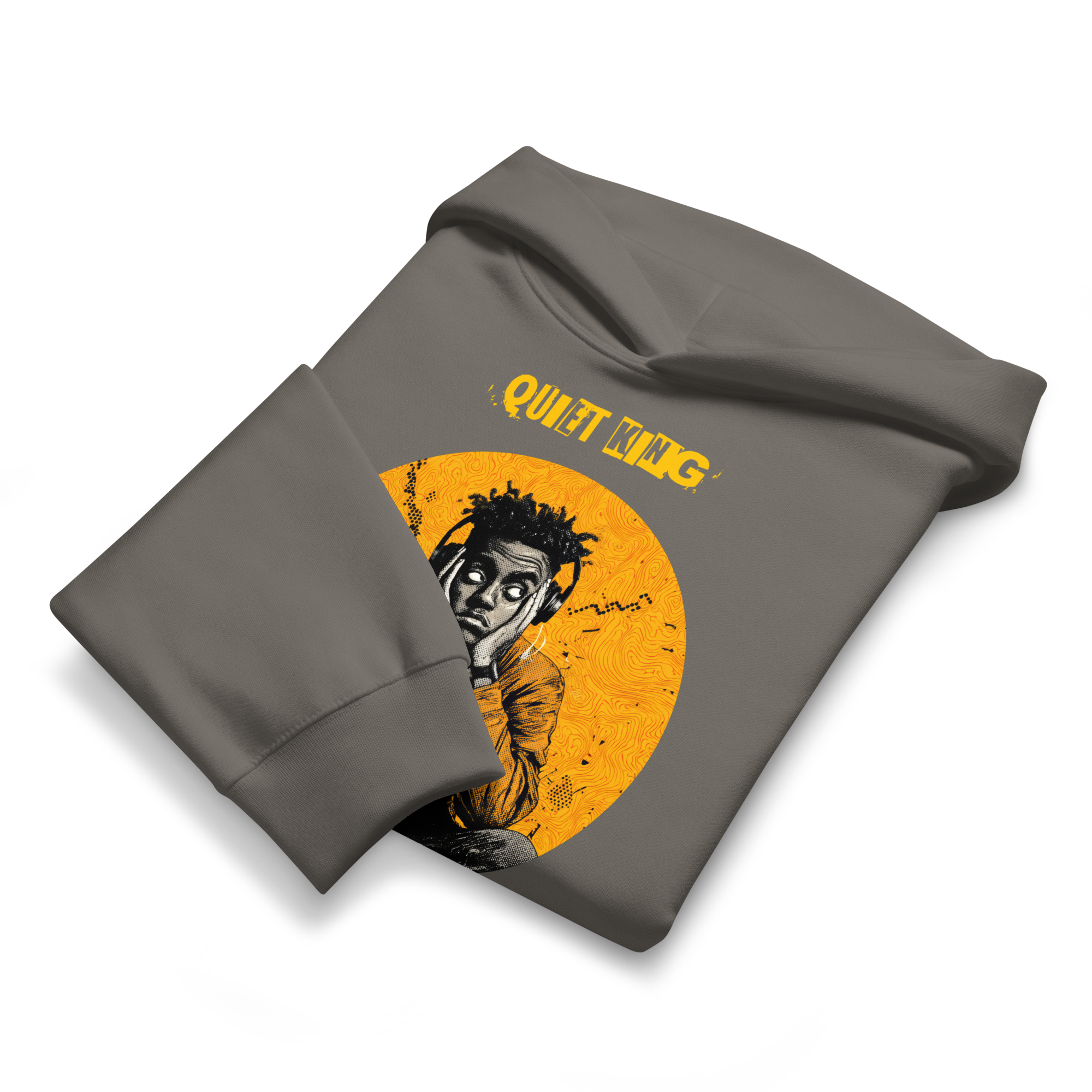 IntrovertedAlpha™ Oversized Hoodie in Asphalt for men, clean minimalist hoodie with premium heavyweight comfort