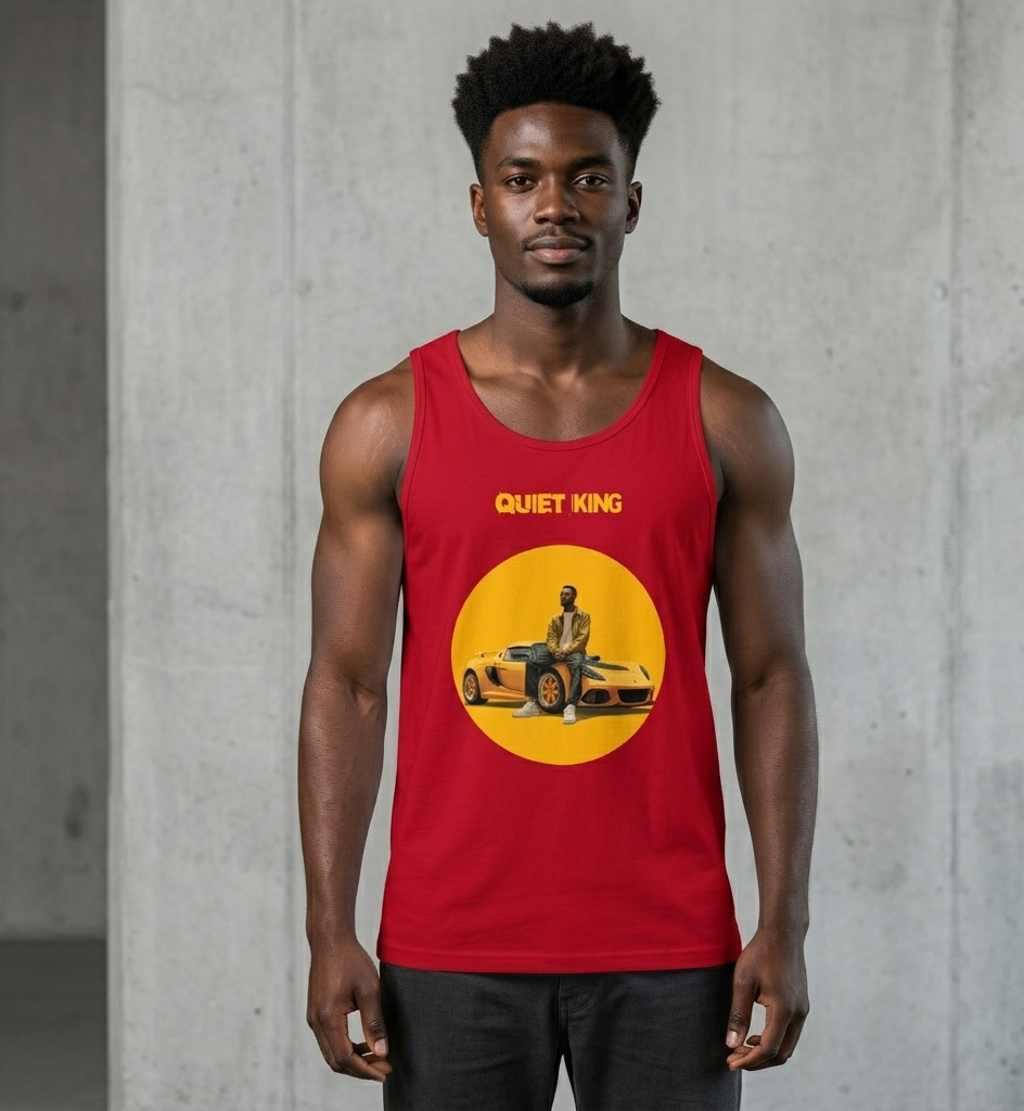 Xantho Philos™ Tank Top in Red for men, bold premium tank top with lightweight streetwear style