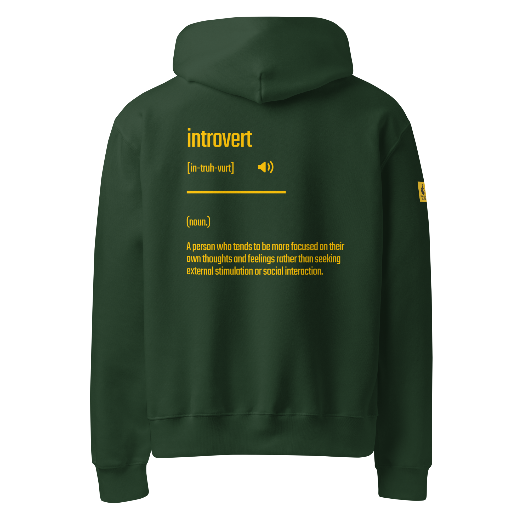 Xantho Philos™ Oversized Hoodie in Forest for men, elevated everyday streetwear with a relaxed oversized fit