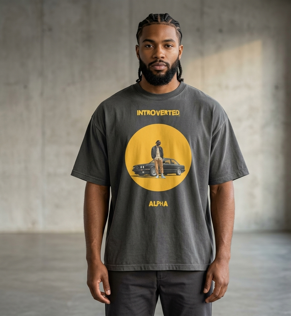 Xantho Philos™ Oversized Faded T-Shirt in Faded Black for men, vintage-wash streetwear with a relaxed oversized fit