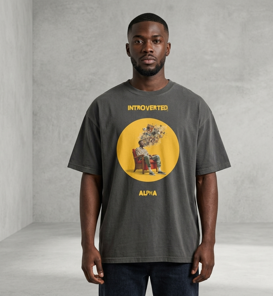 Xantho Philos™ Oversized Faded T-Shirt in Faded Black for men, vintage-wash streetwear with a relaxed oversized fit