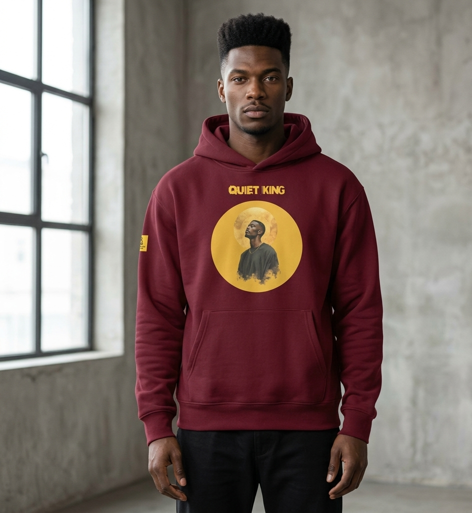 Xantho Philos™ Oversized Hoodie in Maroon for men, premium oversized hoodie with heavyweight comfort