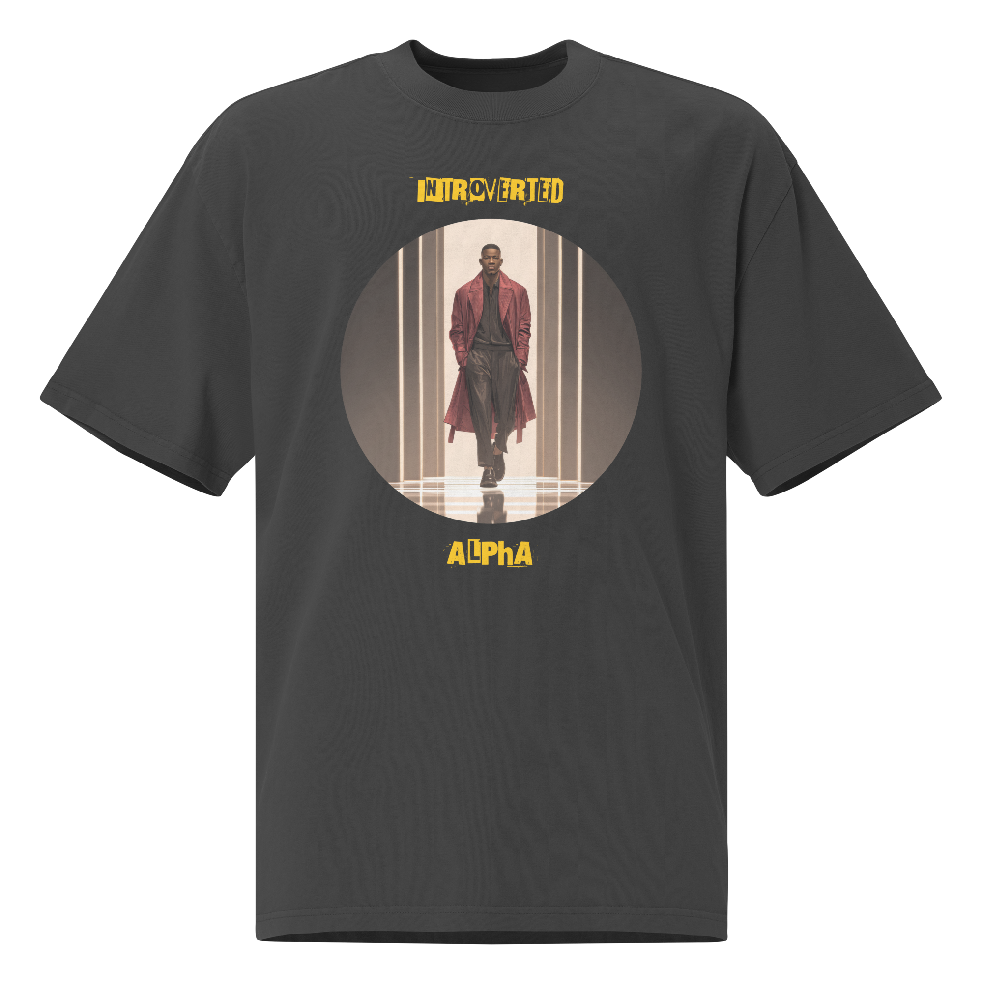 Xantho Philos™ Oversized Faded T-Shirt in Faded Black for men, vintage-wash streetwear with a relaxed oversized fit