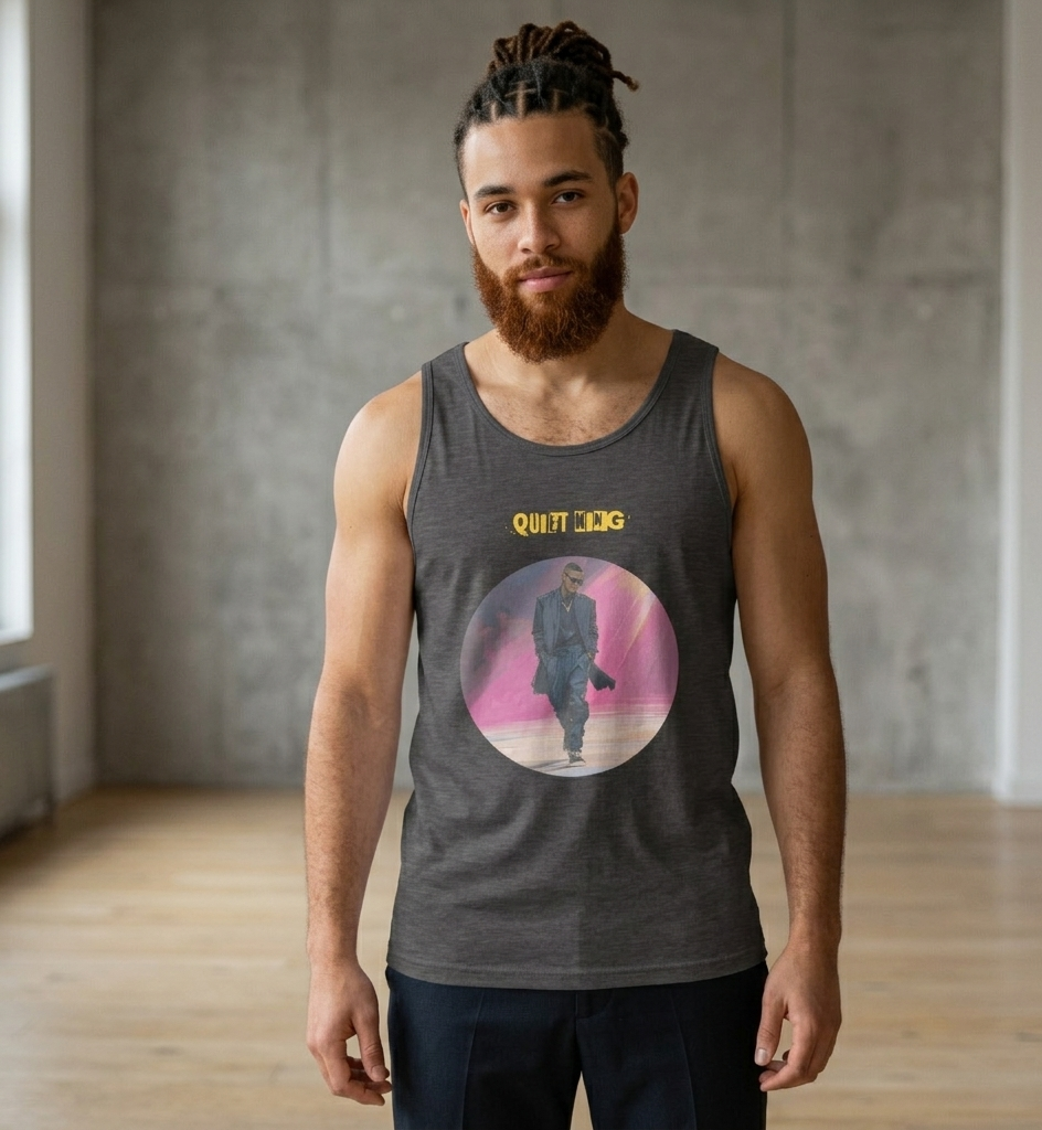 IntrovertedAlpha™ Tank Top in Charcoal Heather for men, soft-blend tank top with a clean everyday fit