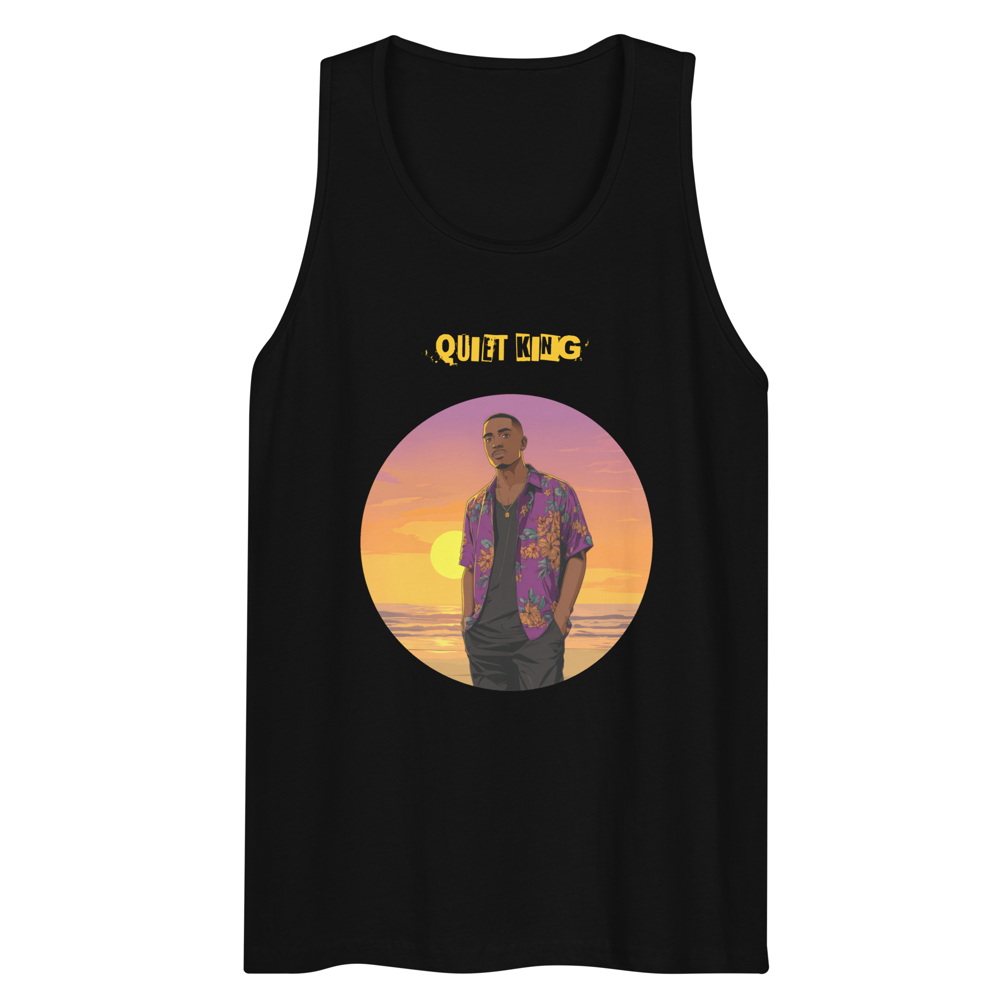 IntrovertedAlpha™ Tank Top in Black for men, premium everyday tank with a clean athletic fit