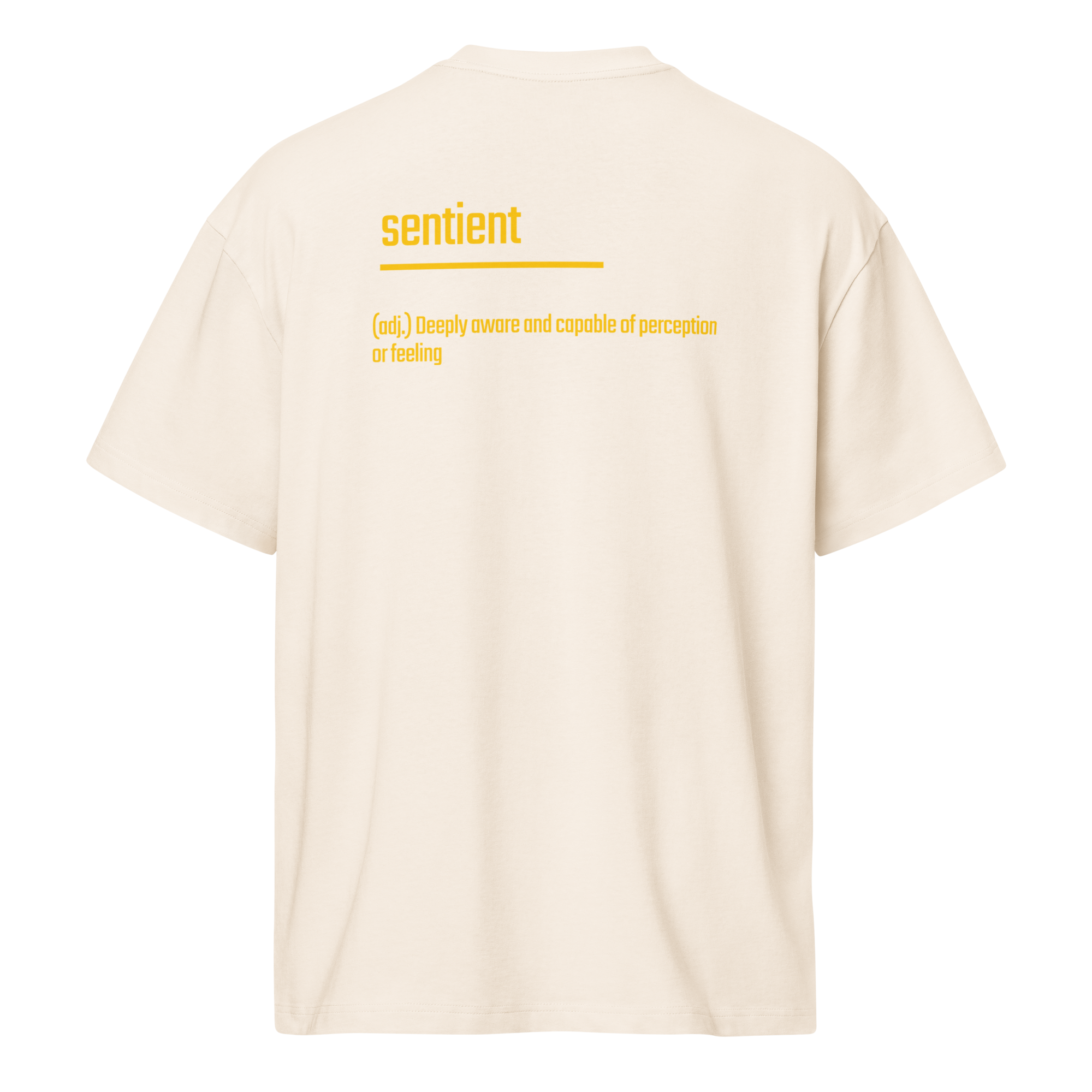 IntrovertedAlpha™ Box Tee in Vintage White for men, soft-toned box tee with a minimalist oversized fit