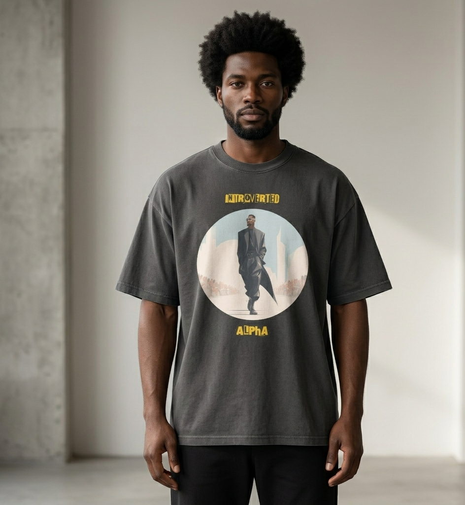 Xantho Philos™ Oversized Faded T-Shirt in Faded Black for men, vintage-wash streetwear with a relaxed oversized fit