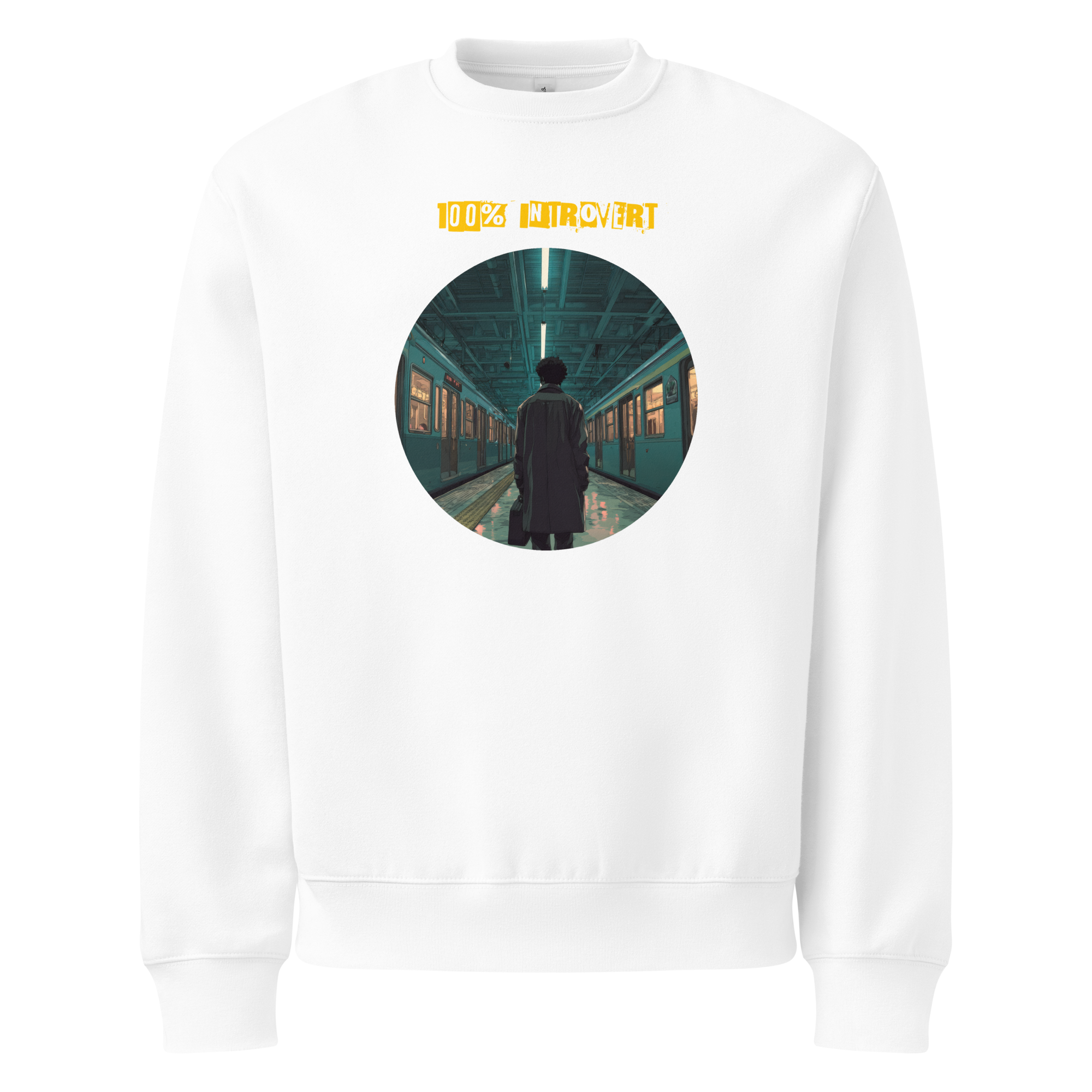 Xantho Philos™ Oversized Sweatshirt in White for men, clean minimalist sweatshirt with a premium heavyweight finish
