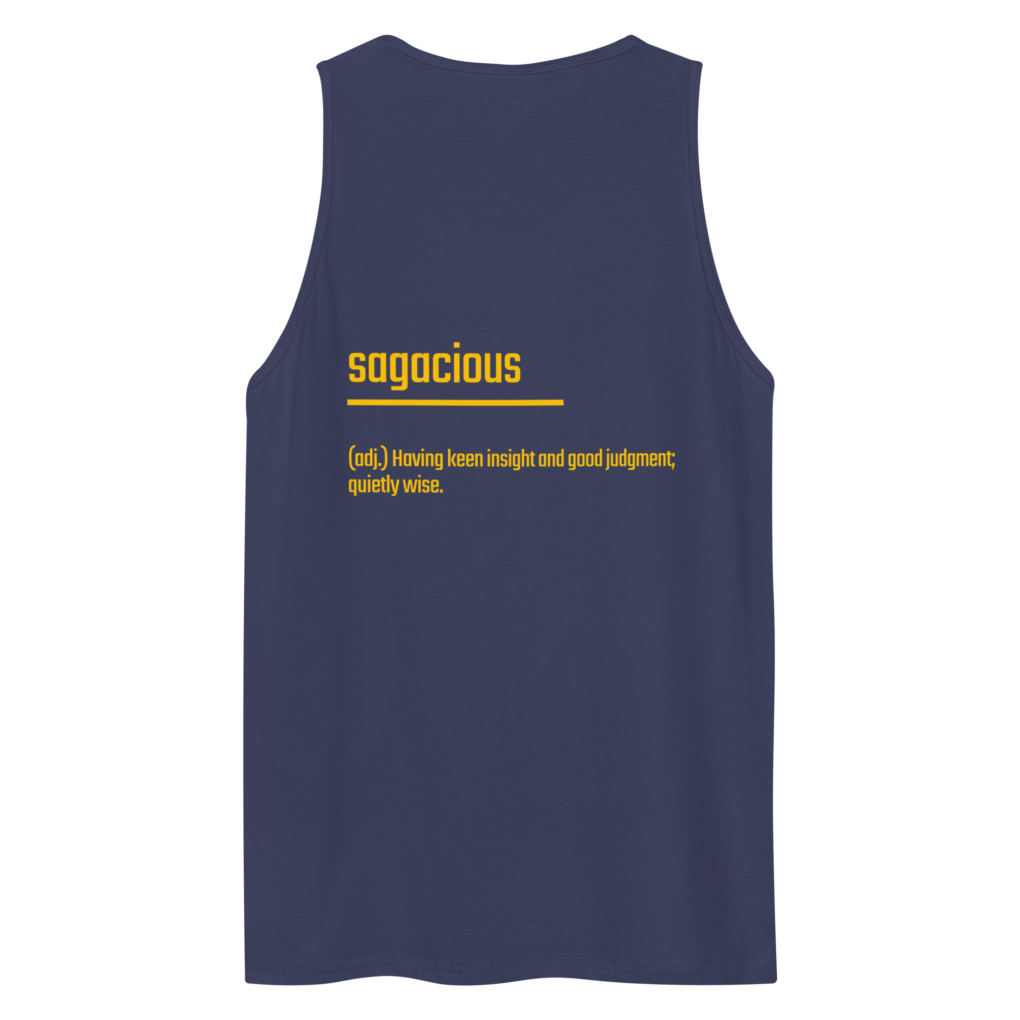 IntrovertedAlpha™ Tank Top in Harbor Blue for men, lightweight premium tank top with a clean casual tone