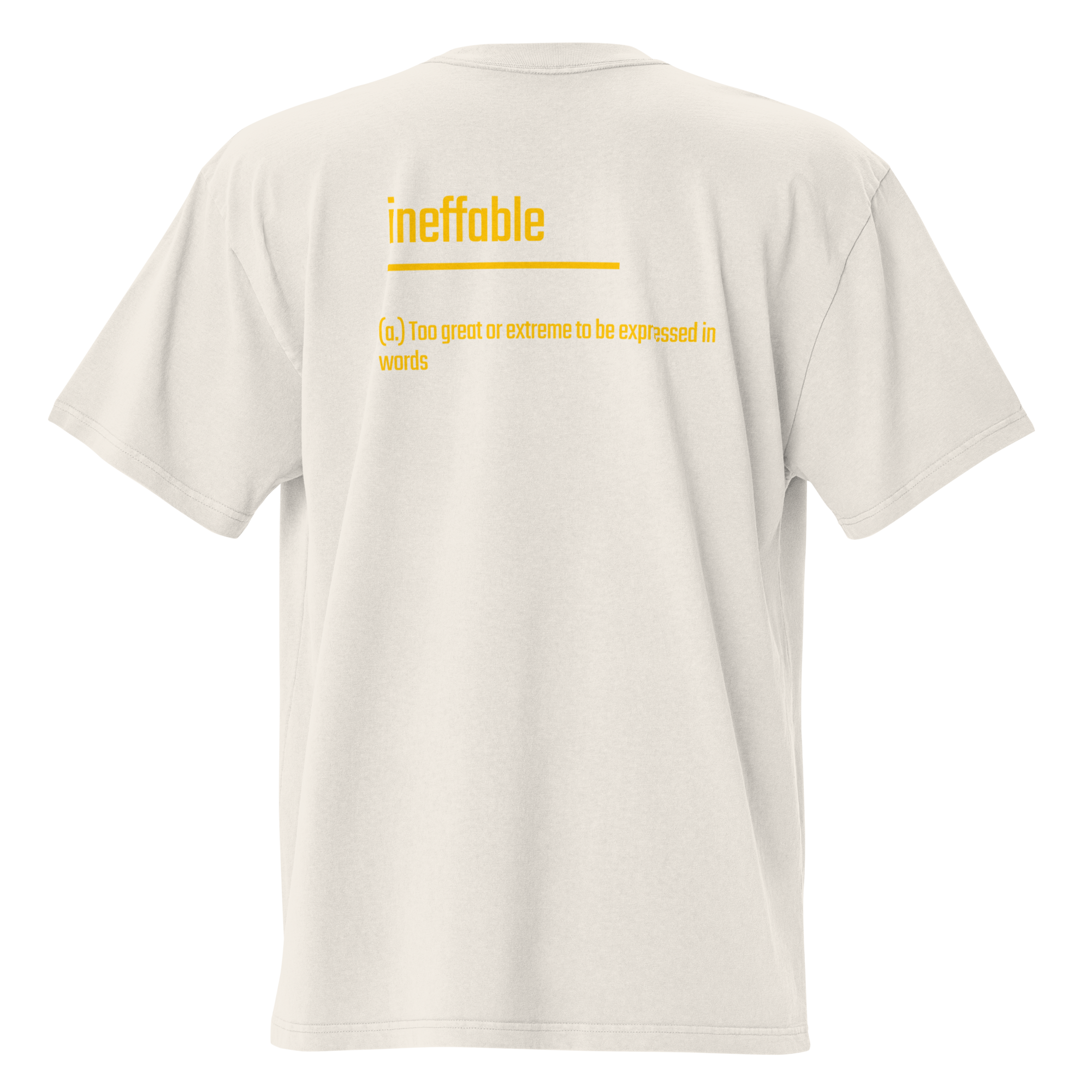 Xantho Philos™ Oversized Faded T-Shirt in Faded Bone for men, soft neutral oversized T-shirt with a minimalist streetwear feel