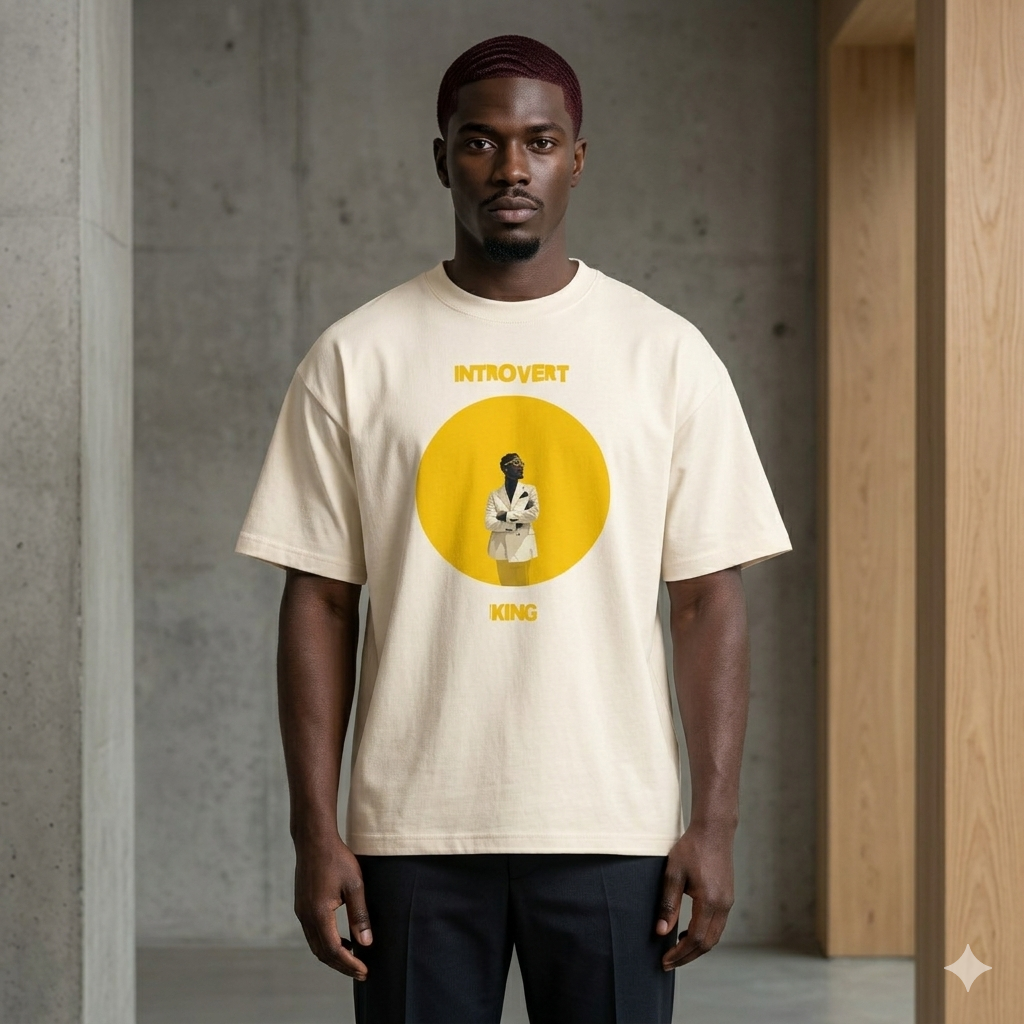 Xantho Philos™ Box Tee in Vintage White for men, soft-toned box tee with a minimalist oversized fit