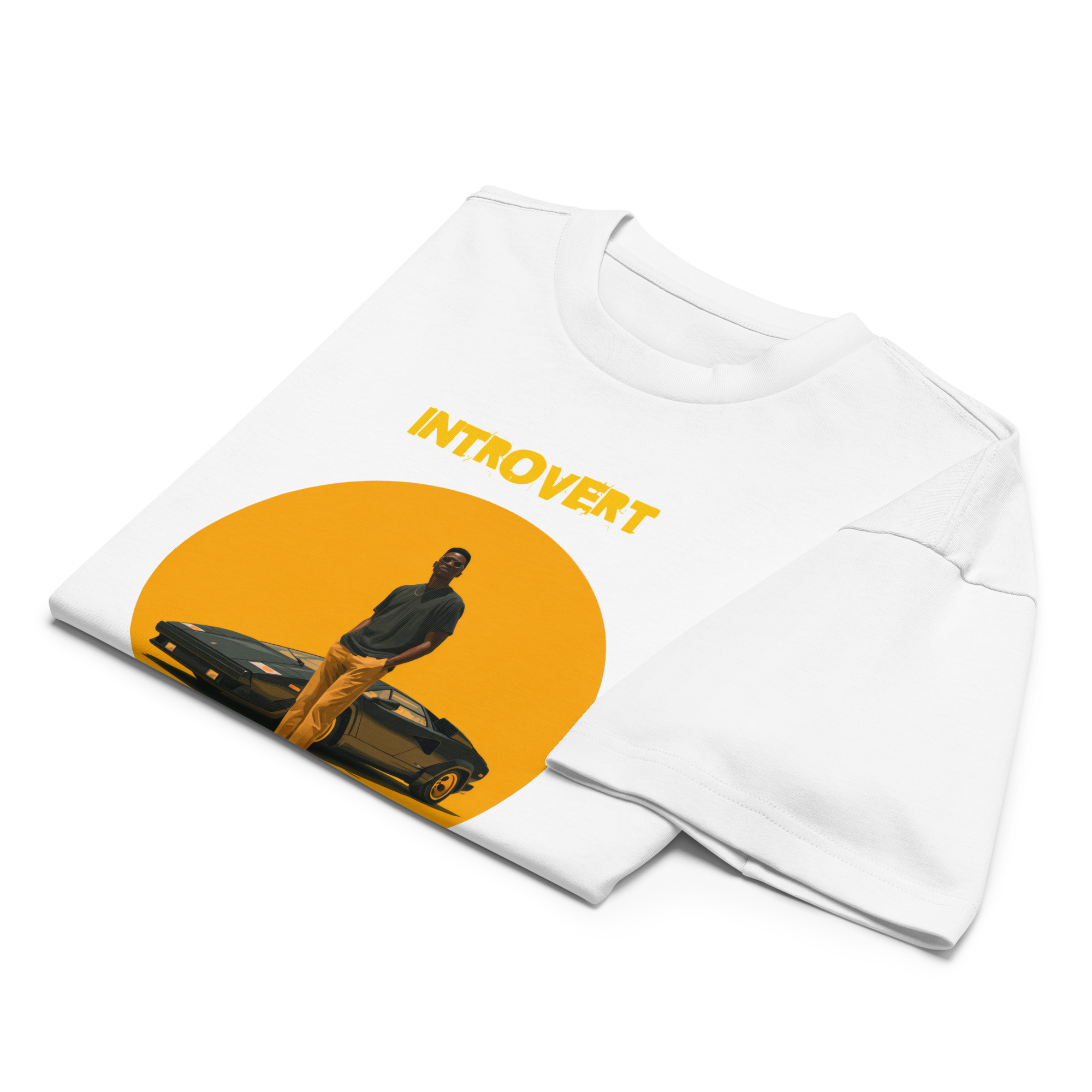 Xantho Philos™ Box Tee in White for men, crisp structured box tee with a clean premium finish