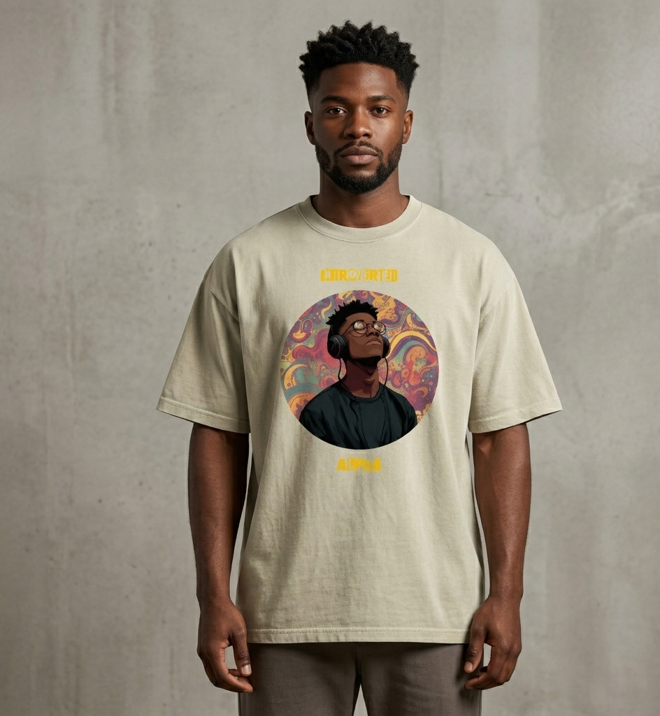 IntrovertedAlpha™ Oversized Faded T-Shirt — ISTJ Edition 034