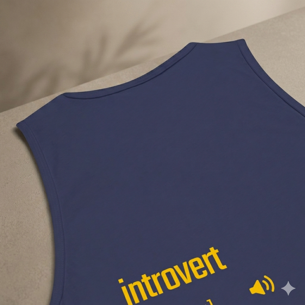 IntrovertedAlpha™ Tank Top in Harbor Blue for men, lightweight premium tank top with a clean casual tone