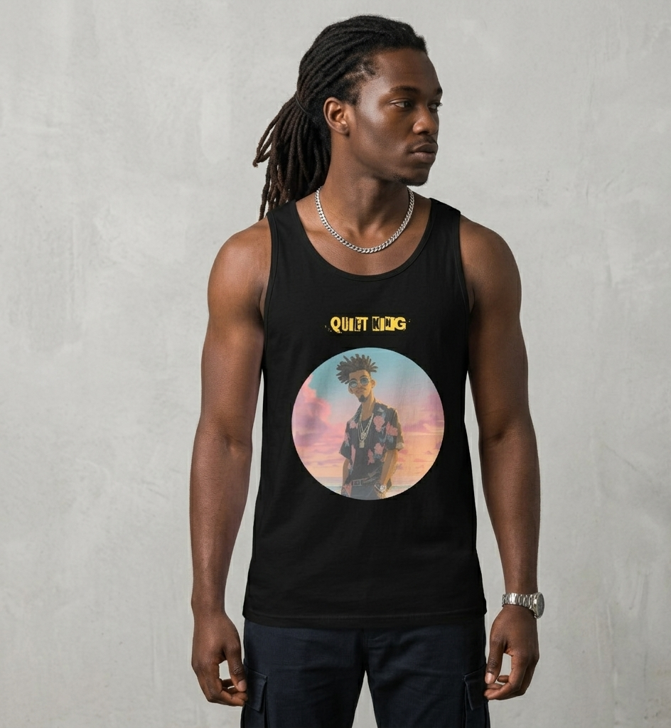 IntrovertedAlpha™ Tank Top in Black for men, premium everyday tank with a clean athletic fit