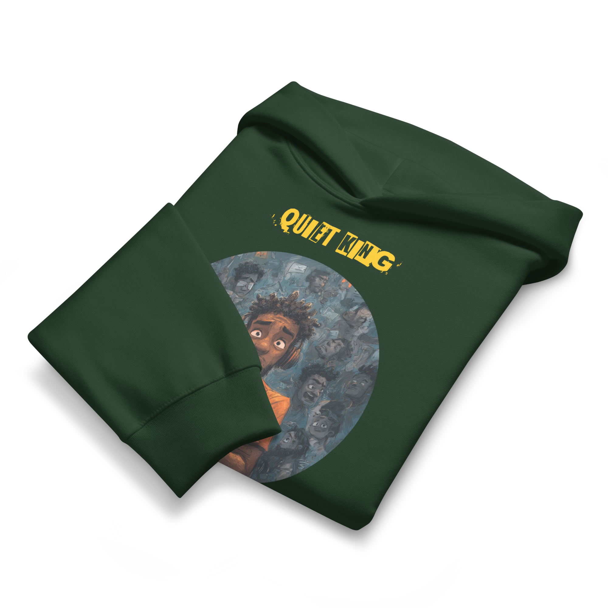 Xantho Philos™ Oversized Hoodie in Forest for men, elevated everyday streetwear with a relaxed oversized fit