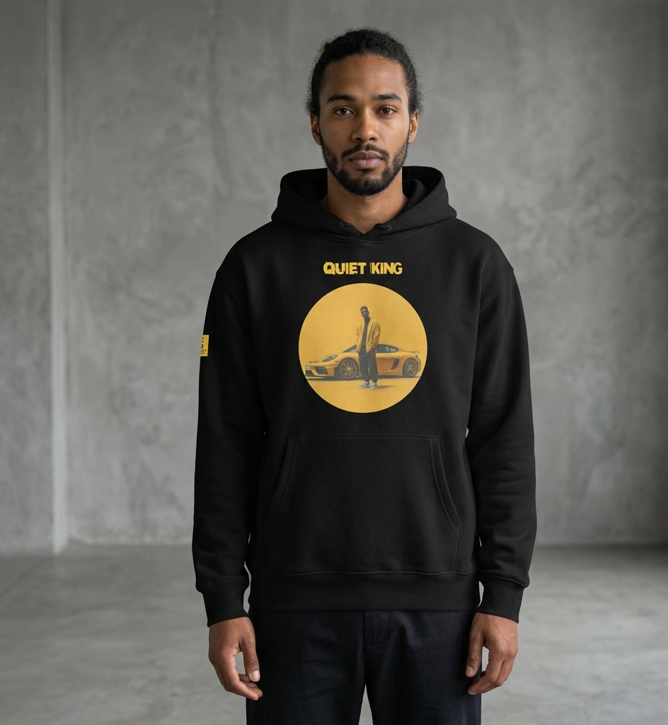 Xantho Philos™ Oversized Hoodie in Vintage Black for men, premium heavyweight streetwear with a relaxed oversized fit
