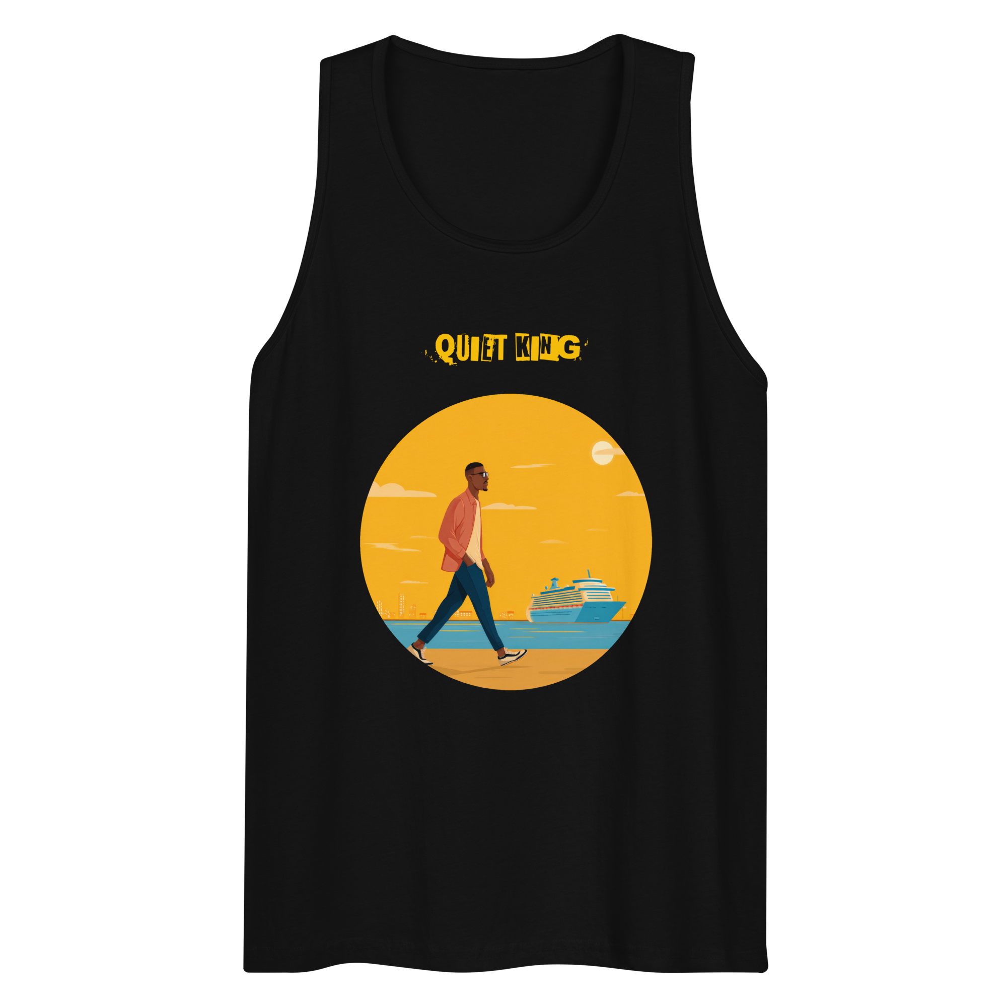 IntrovertedAlpha™ Tank Top in Black for men, premium everyday tank with a clean athletic fit