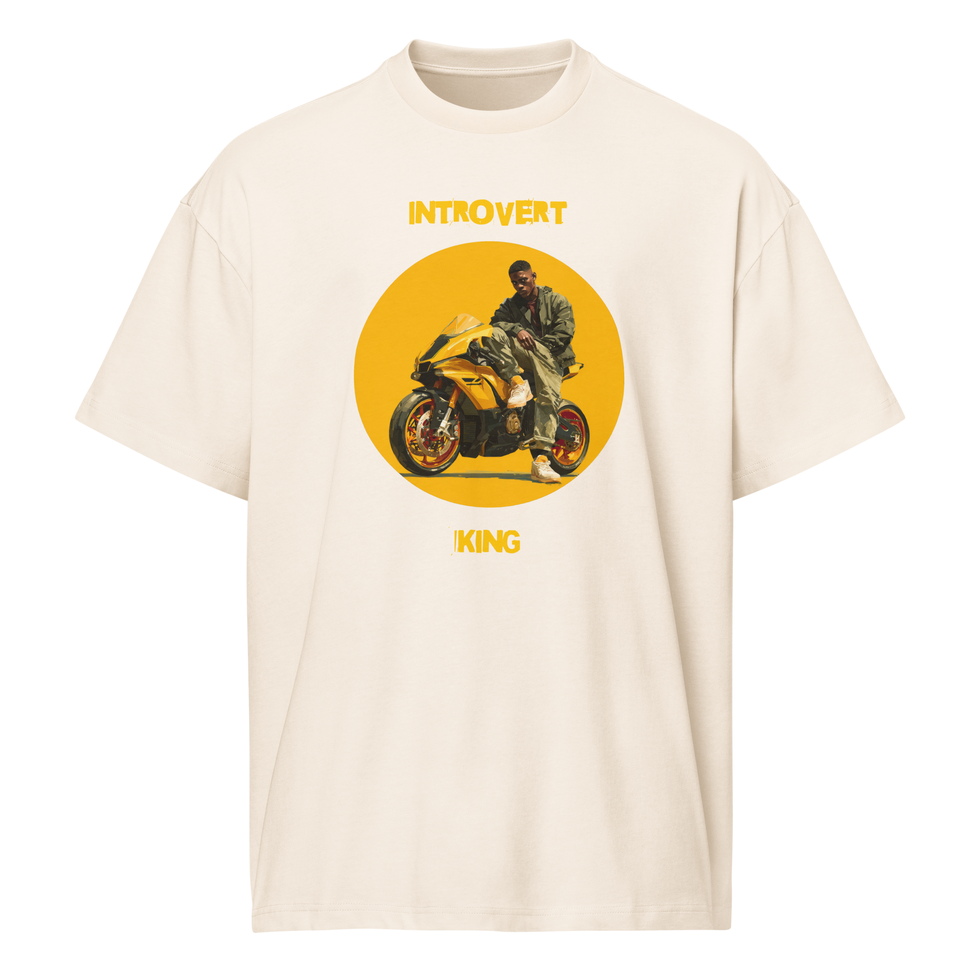 Xantho Philos™ Box Tee in Vintage White for men, soft-toned box tee with a minimalist oversized fit
