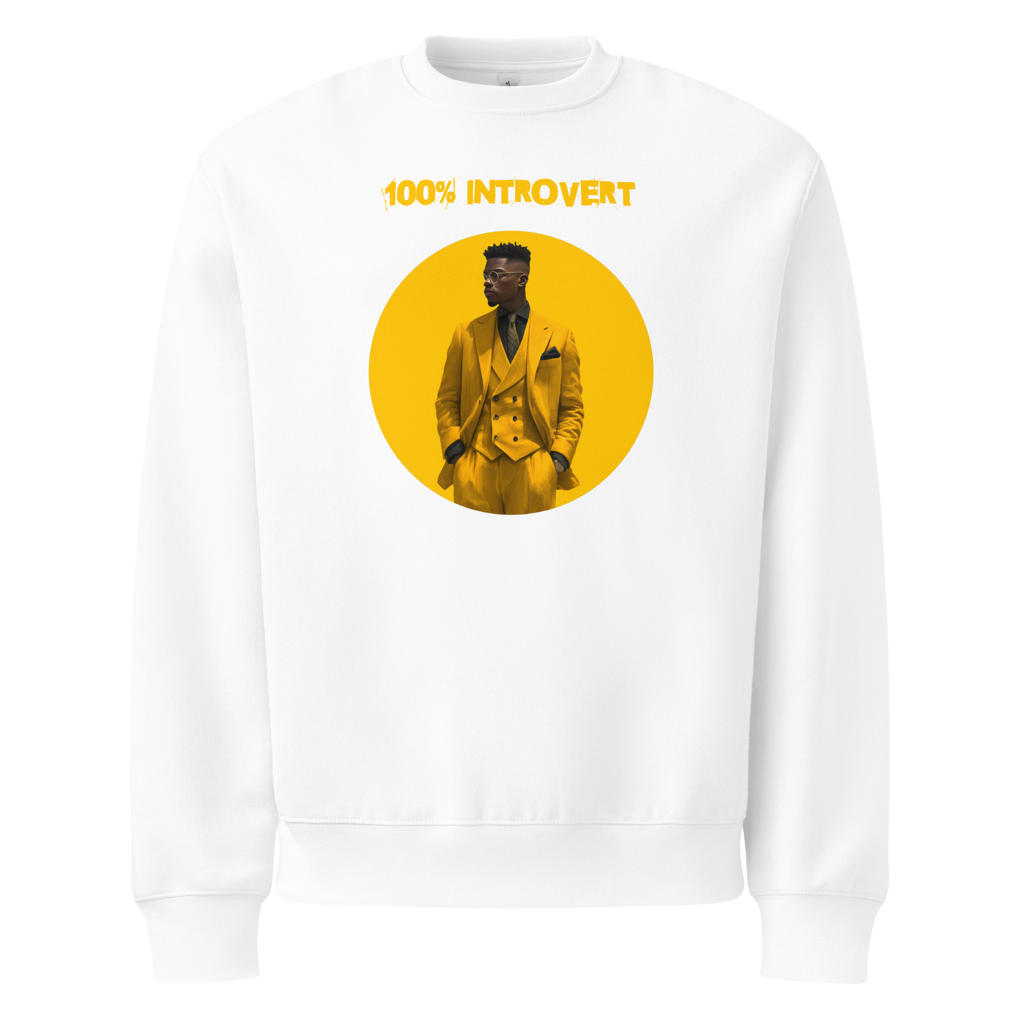 Xantho Philos™ Oversized Sweatshirt in White for men, clean minimalist sweatshirt with a premium heavyweight finish