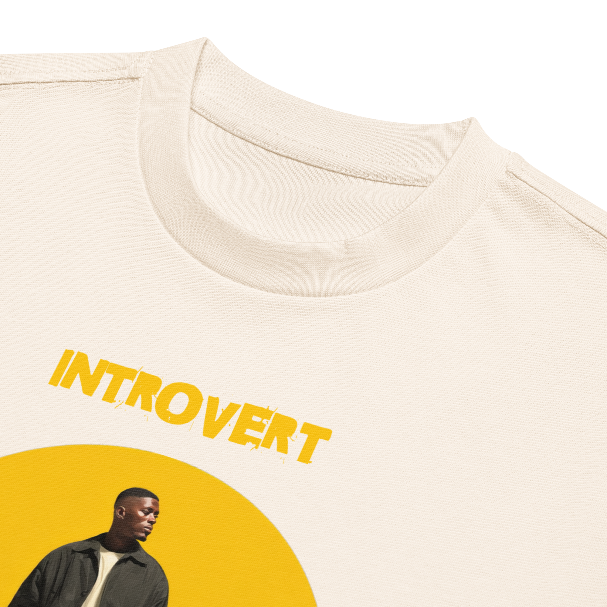 Xantho Philos™ Box Tee in Vintage White for men, soft-toned box tee with a minimalist oversized fit