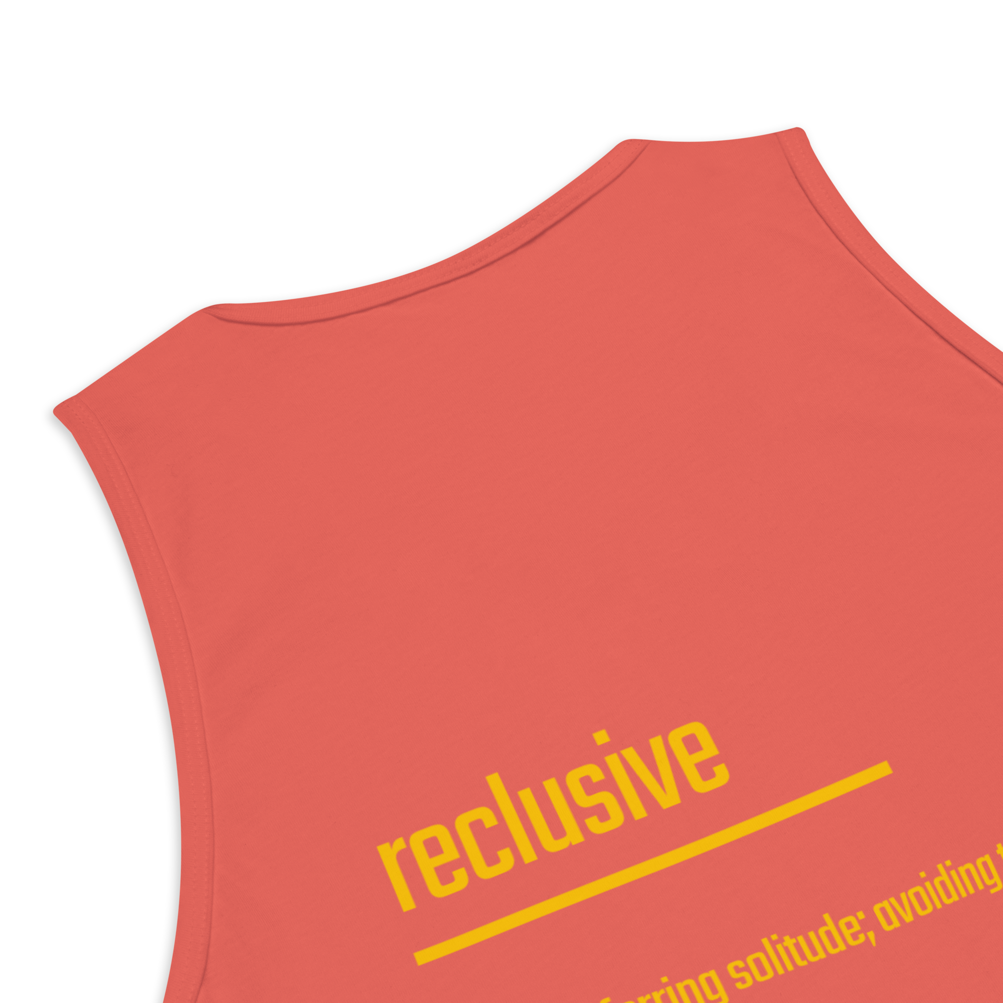 IntrovertedAlpha™ Tank Top in Coral for men, lightweight summer tank top with a vibrant casual tone