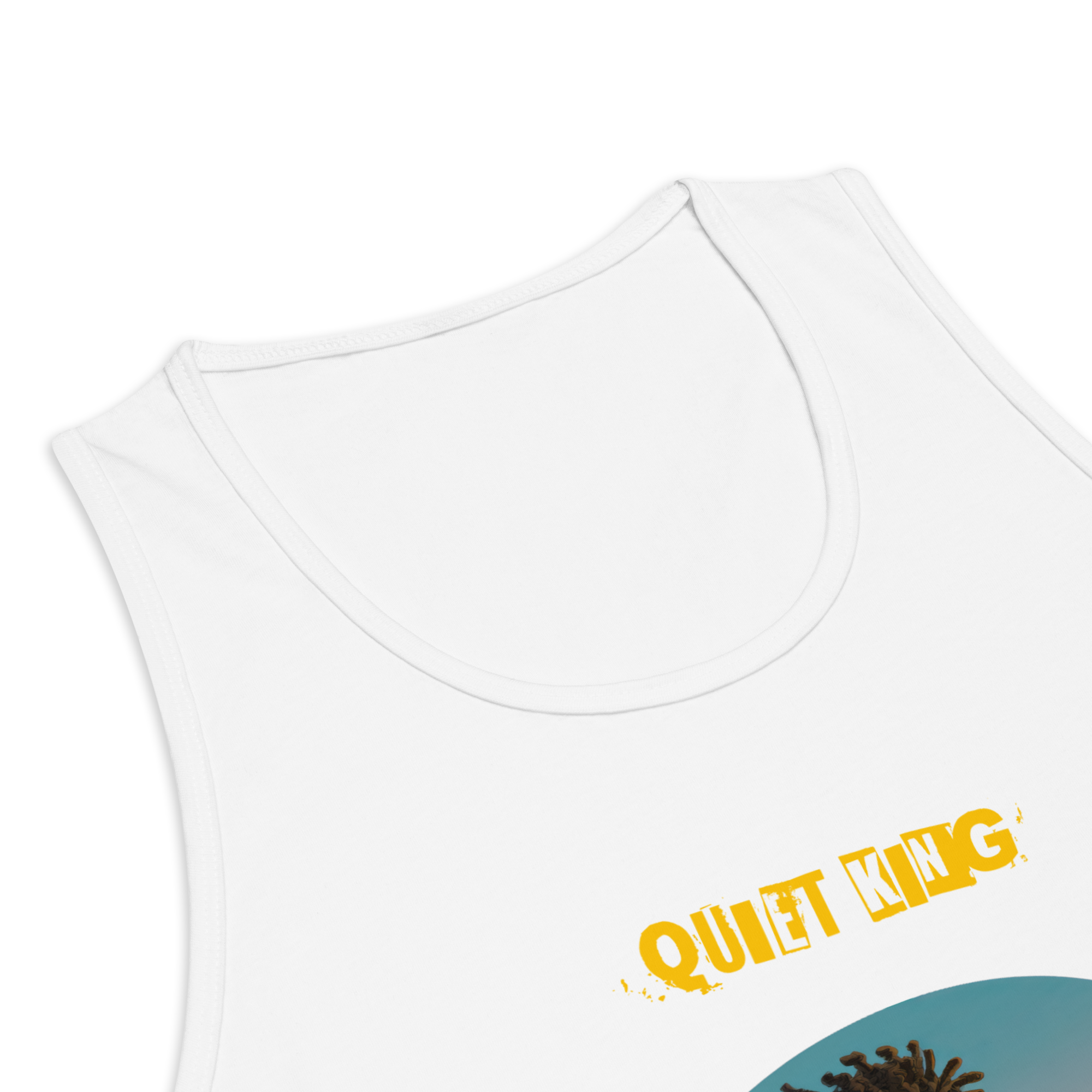 IntrovertedAlpha™ Tank Top in White for men, crisp minimalist tank top with a breathable everyday fit