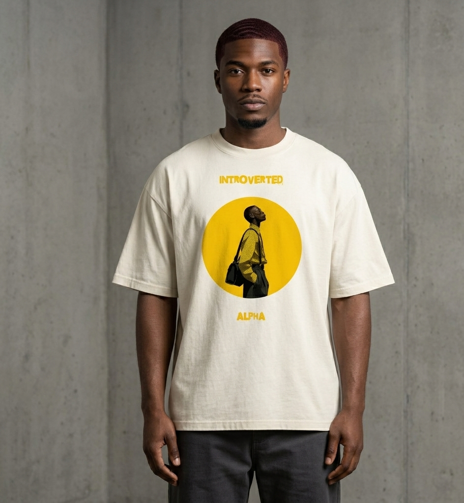 Xantho Philos™ Oversized Faded T-Shirt in Faded Bone for men, soft neutral oversized T-shirt with a minimalist streetwear feel