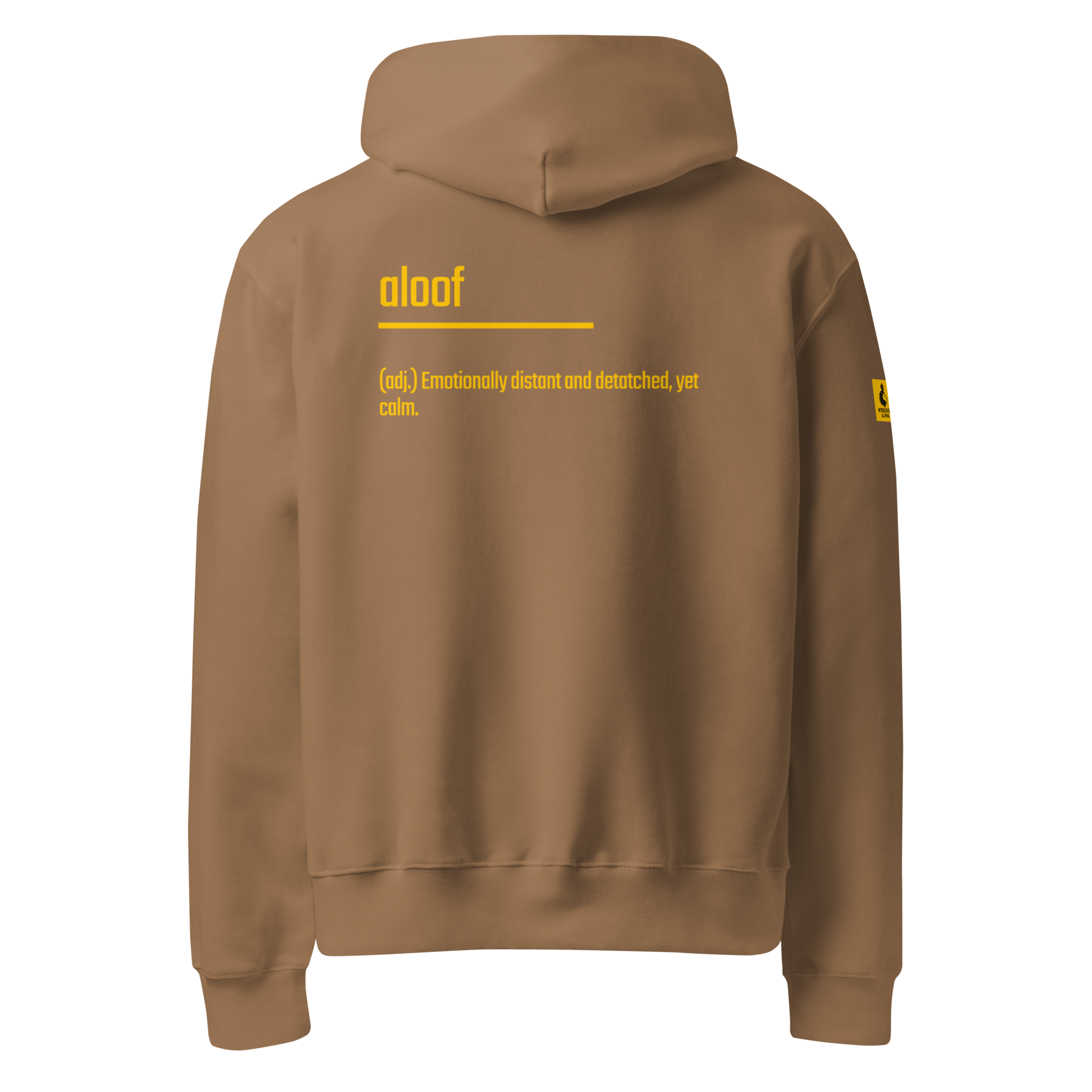 Xantho Philos™ Oversized Hoodie in Vintage Brown for men, premium oversized streetwear with a warm neutral tone