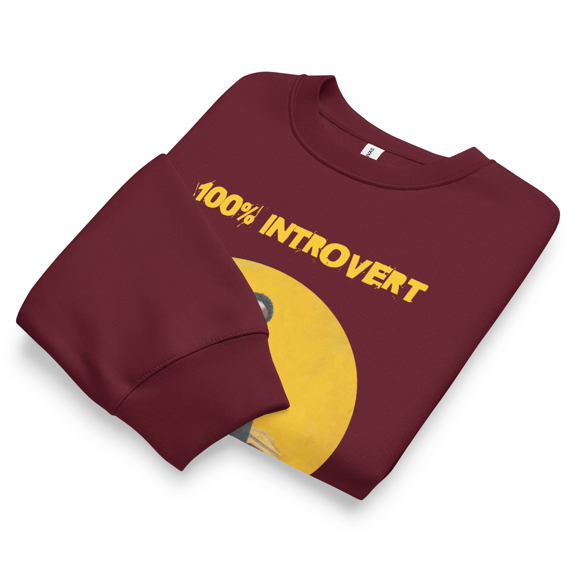 Xantho Philos™ Oversized Sweatshirt in Maroon for men, rich-toned oversized sweatshirt with heavyweight comfort