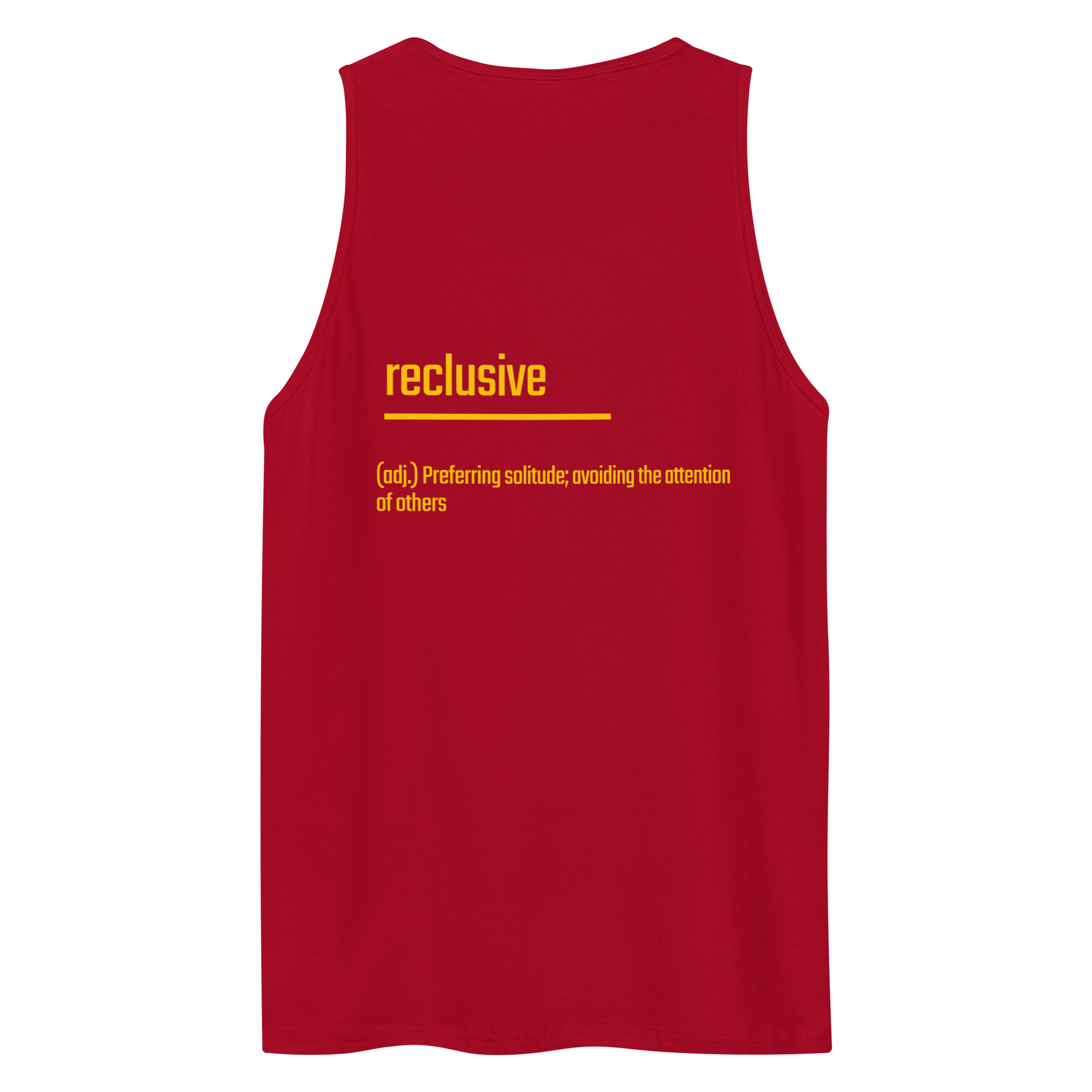 IntrovertedAlpha™ Tank Top in Red for men, bold premium tank top with lightweight streetwear style