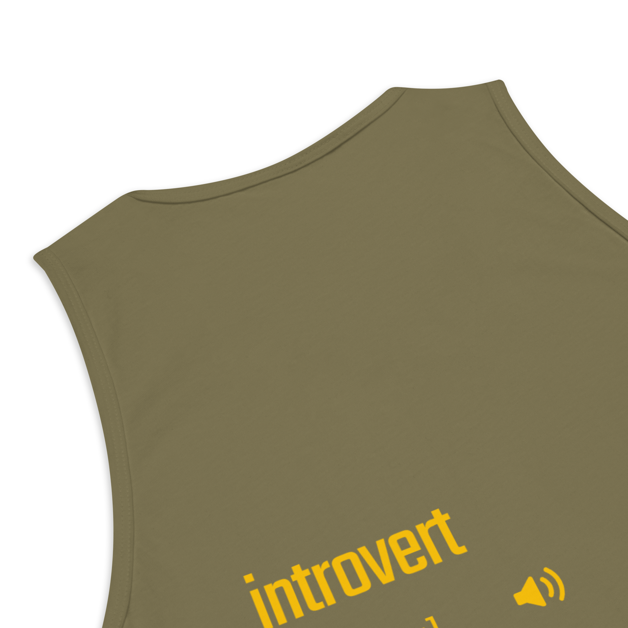 IntrovertedAlpha™ Tank Top in Military Green for men, athletic streetwear tank with a grounded utilitarian tone