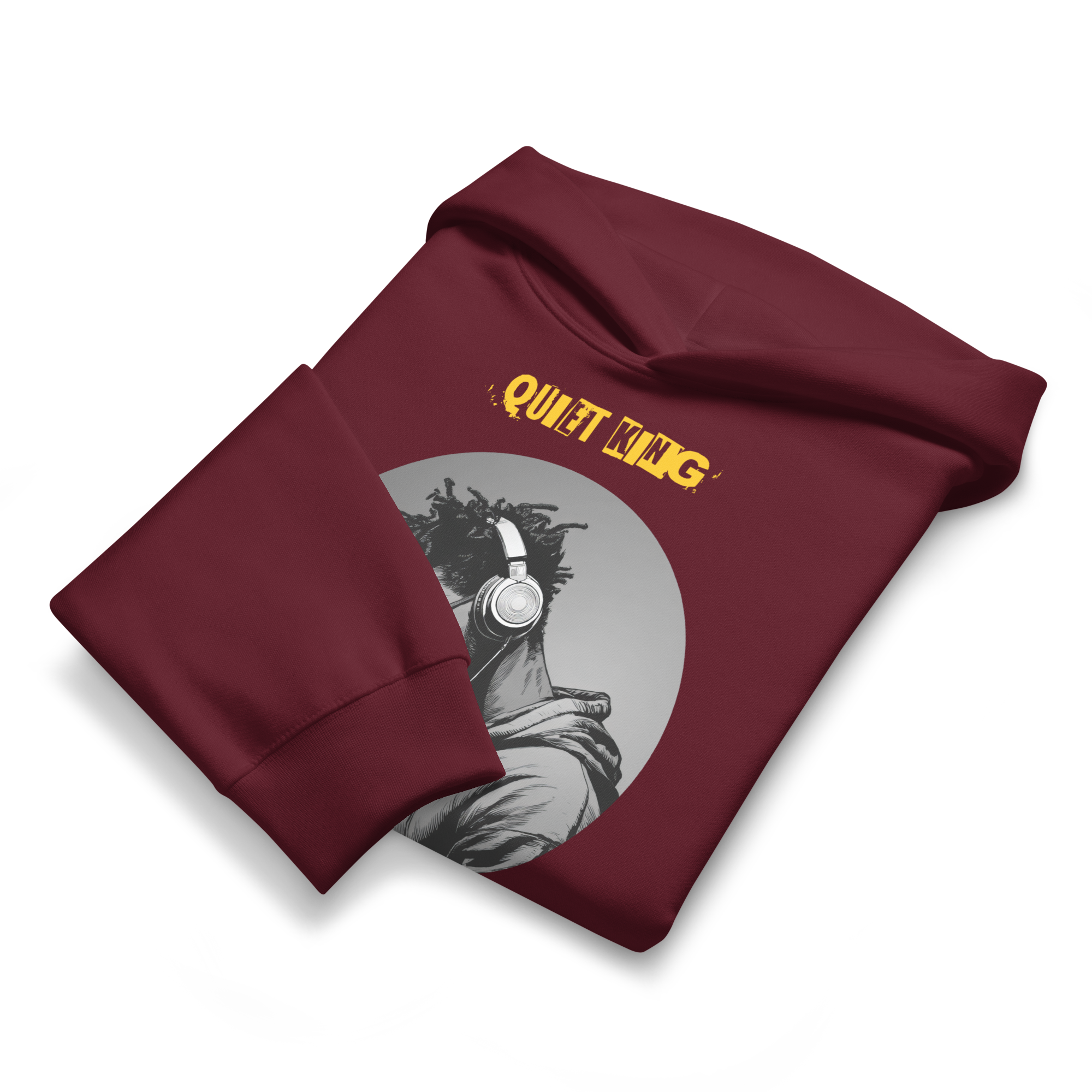 Xantho Philos™ Oversized Hoodie in Maroon for men, premium oversized hoodie with heavyweight comfort